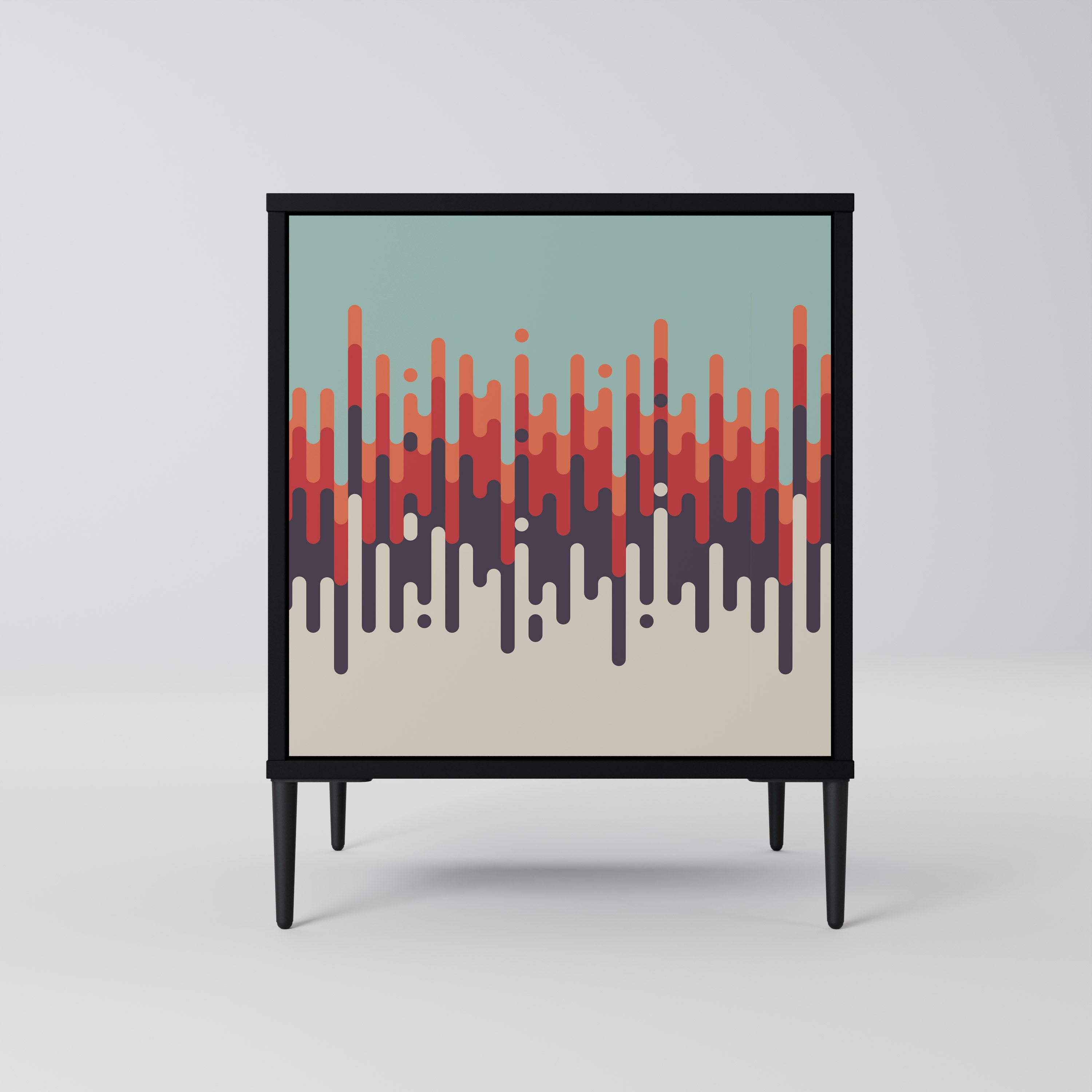 CHROMA CONTOURS Komoda 1-drzwiowa korpus Czarny