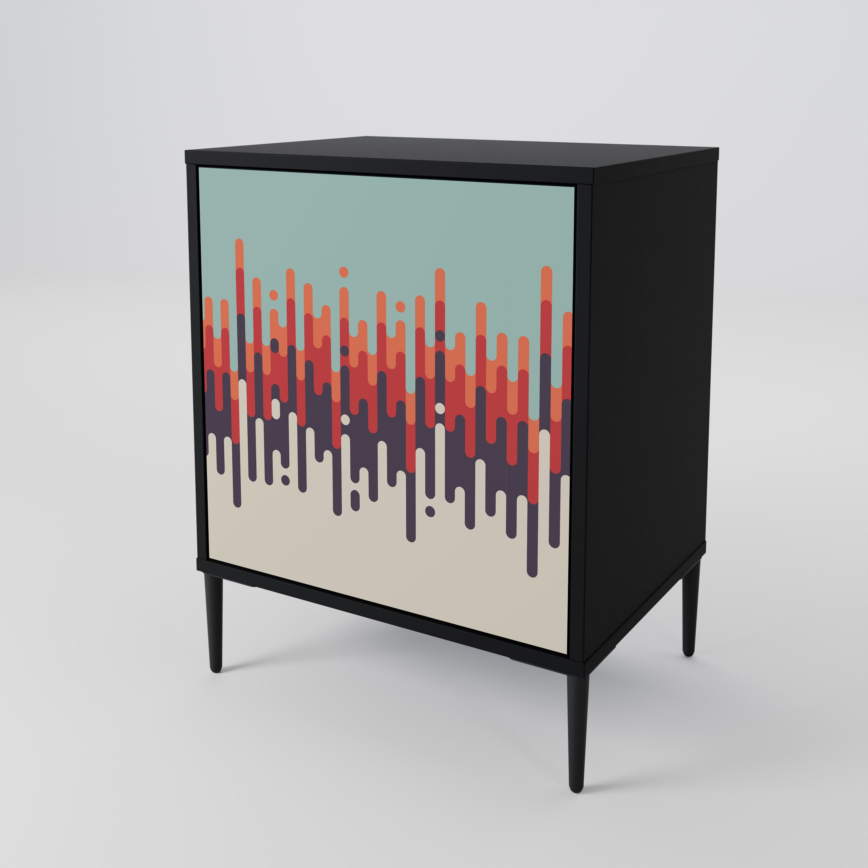 CHROMA CONTOURS Komoda 1-drzwiowa korpus Czarny