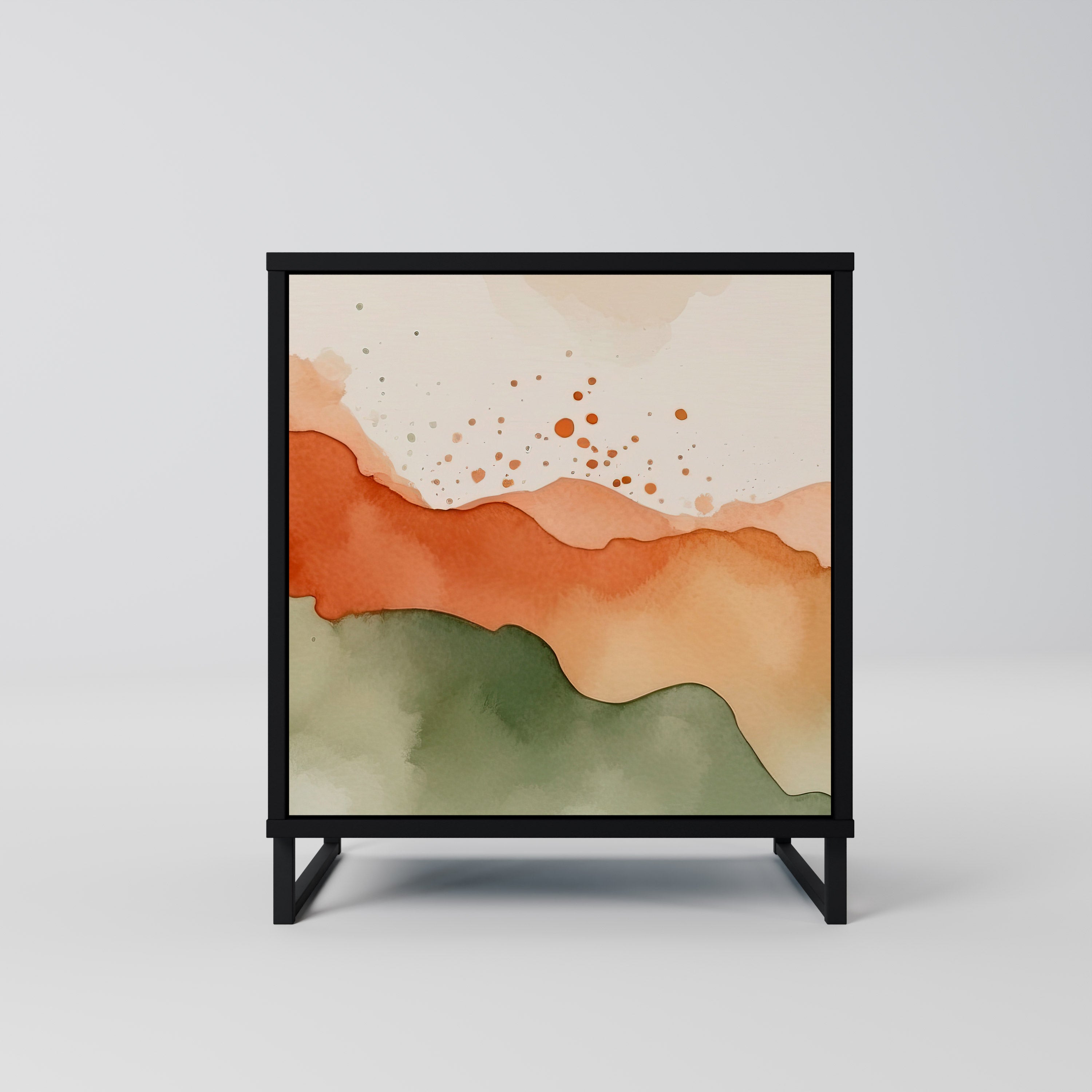 WATERCOLOUR PEAKS Komoda 1-drzwiowa korpus Czarny