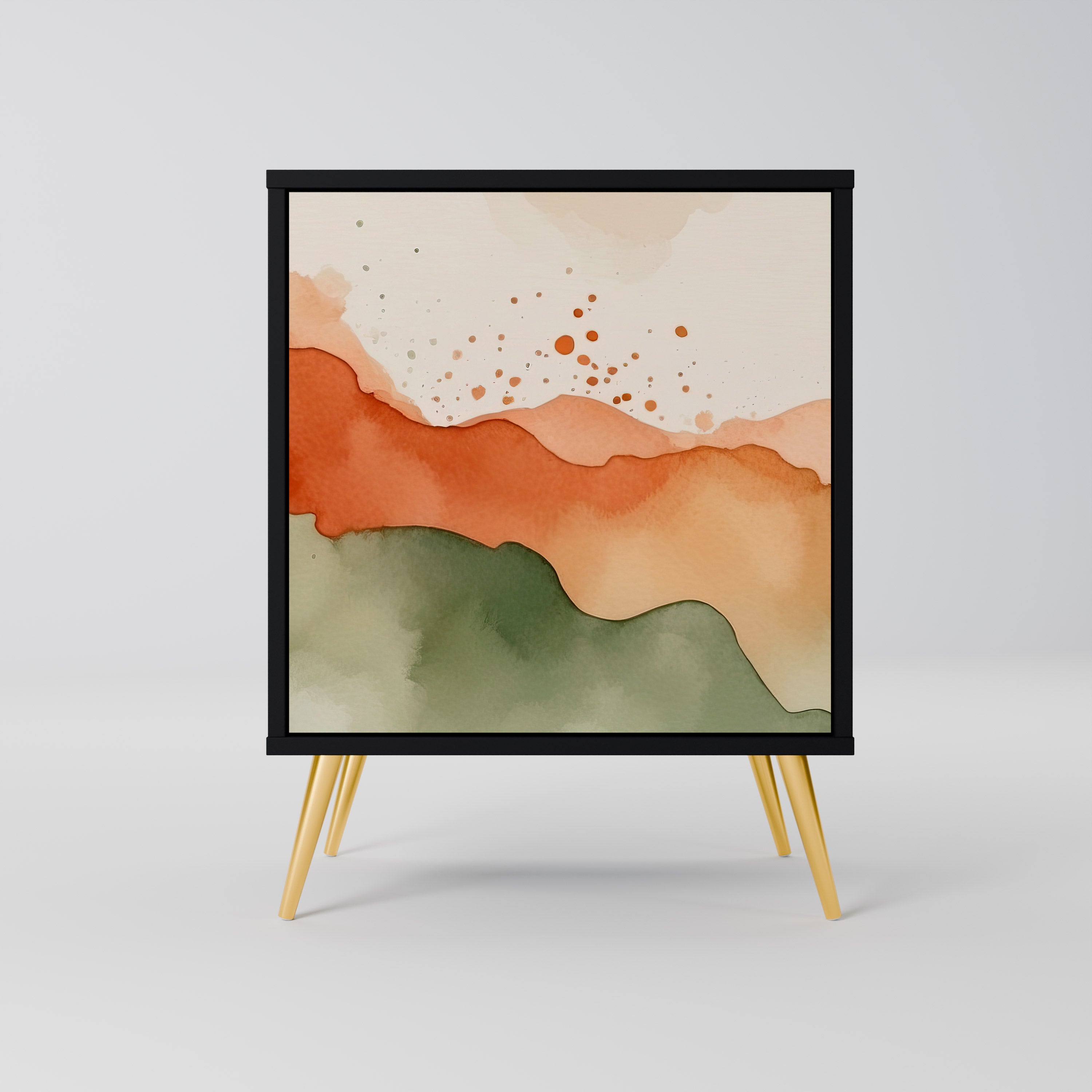 WATERCOLOUR PEAKS Komoda 1-drzwiowa korpus Czarny