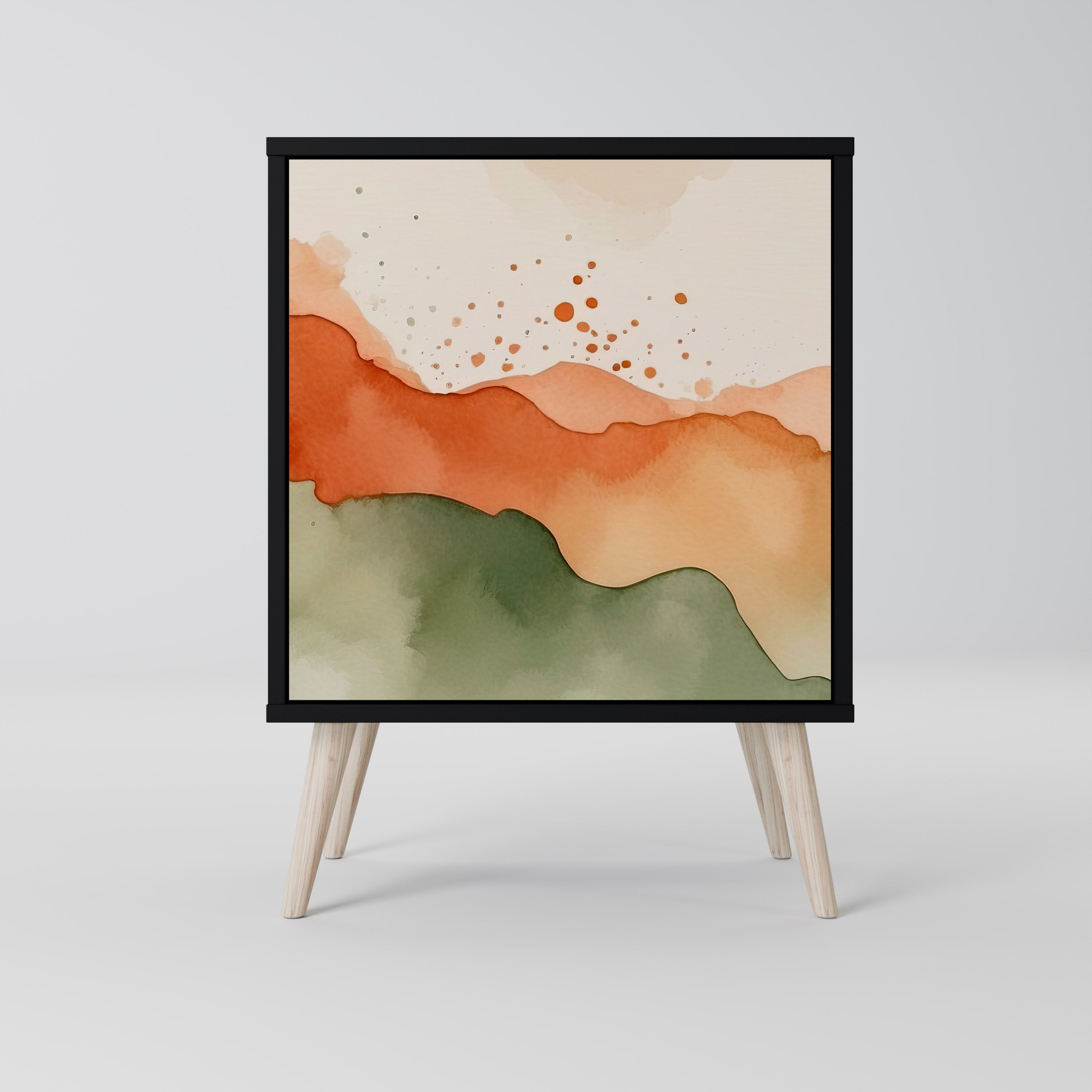 WATERCOLOUR PEAKS Komoda 1-drzwiowa korpus Czarny