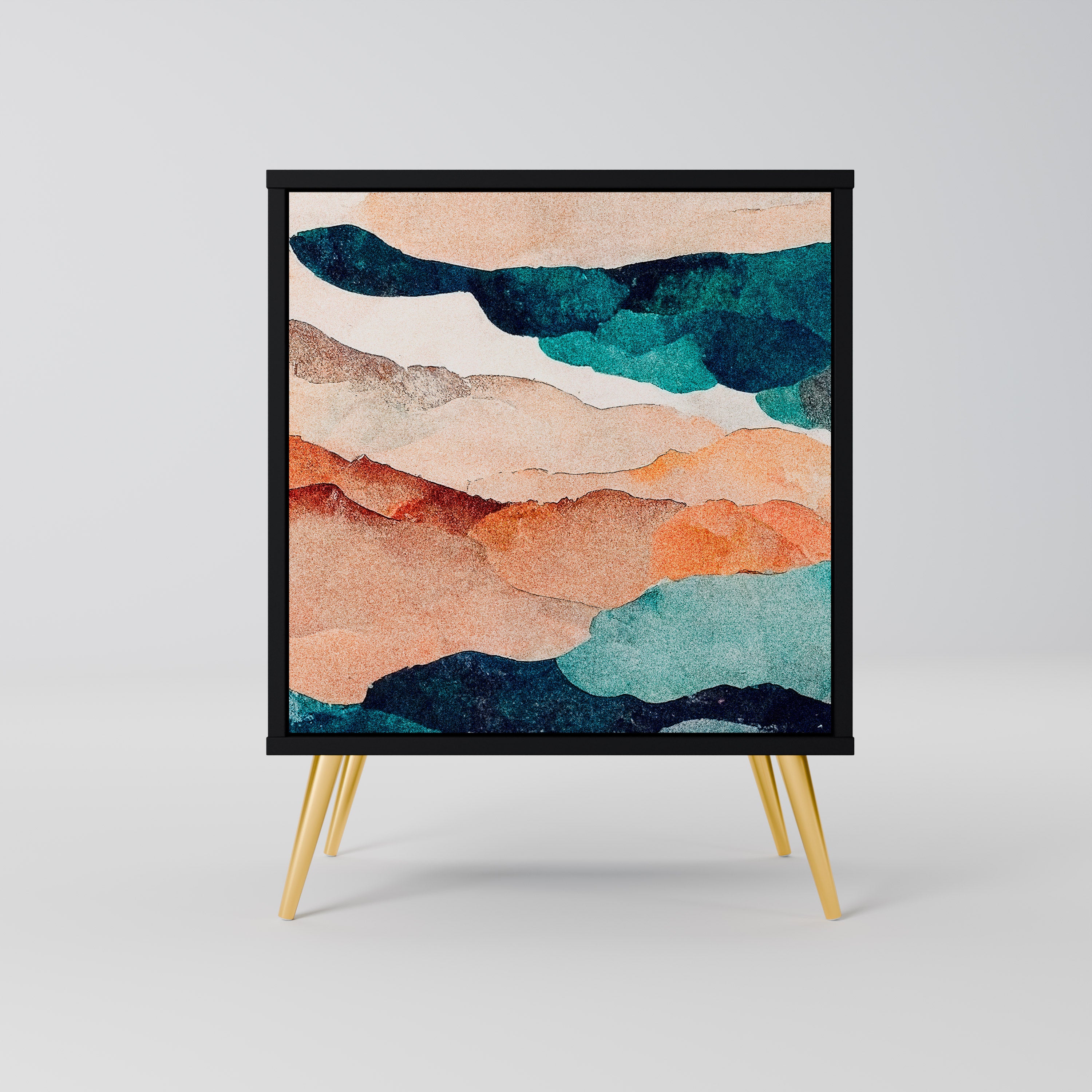 ABSTRACT LANDSCAPE Komoda 1-drzwiowa korpus Czarny