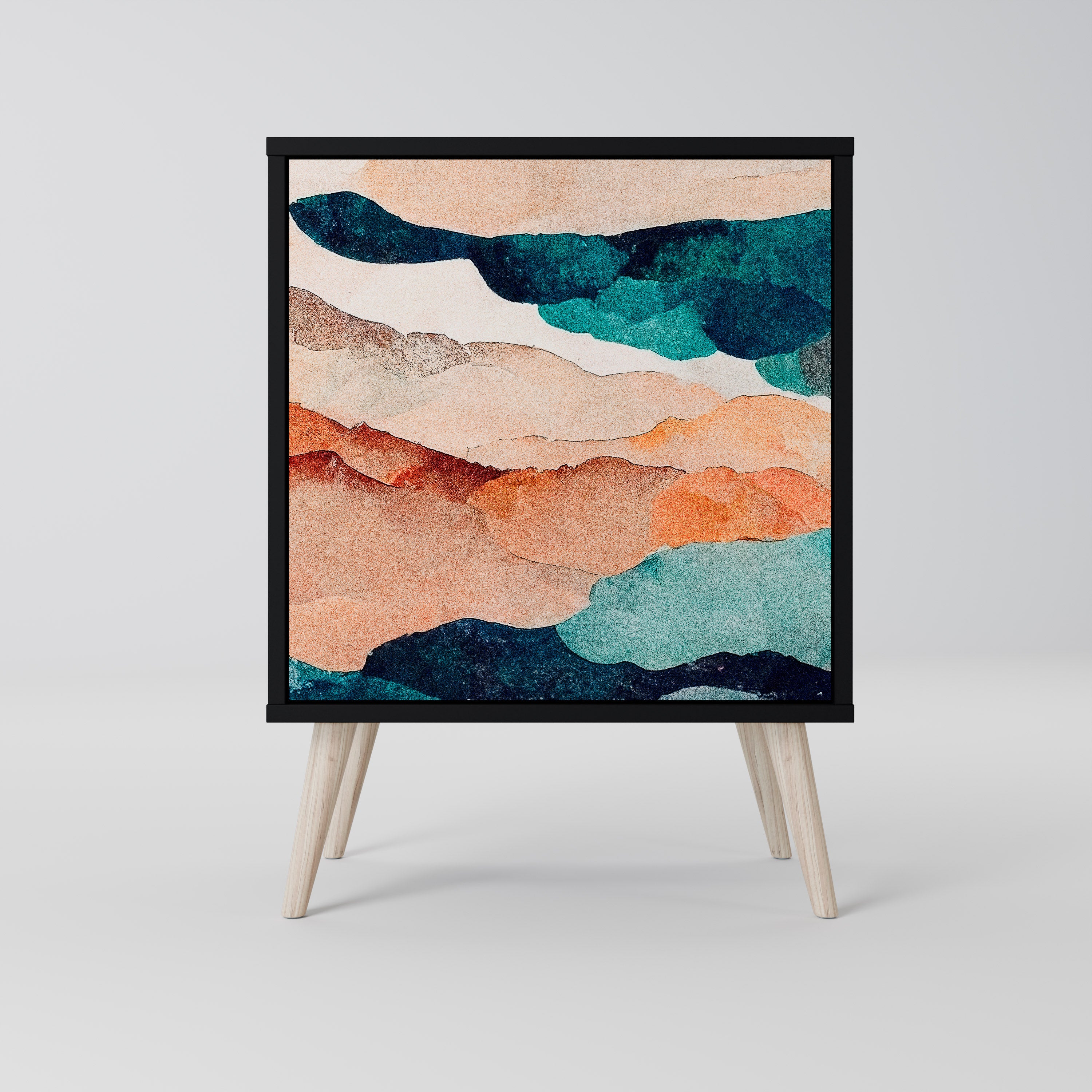 ABSTRACT LANDSCAPE Komoda 1-drzwiowa korpus Czarny