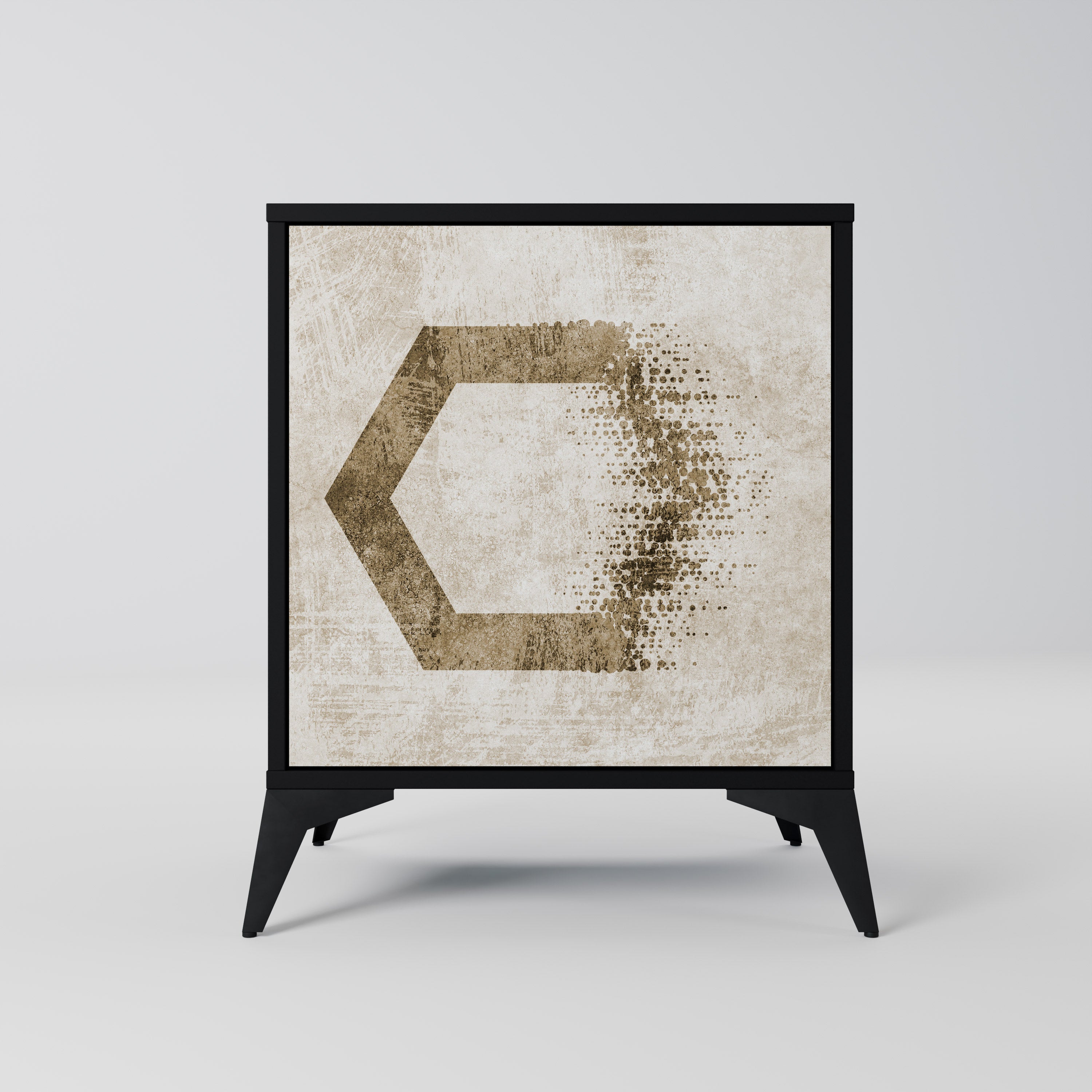 HEXAGONAL SHAPES Komoda 1-drzwiowa korpus Czarny