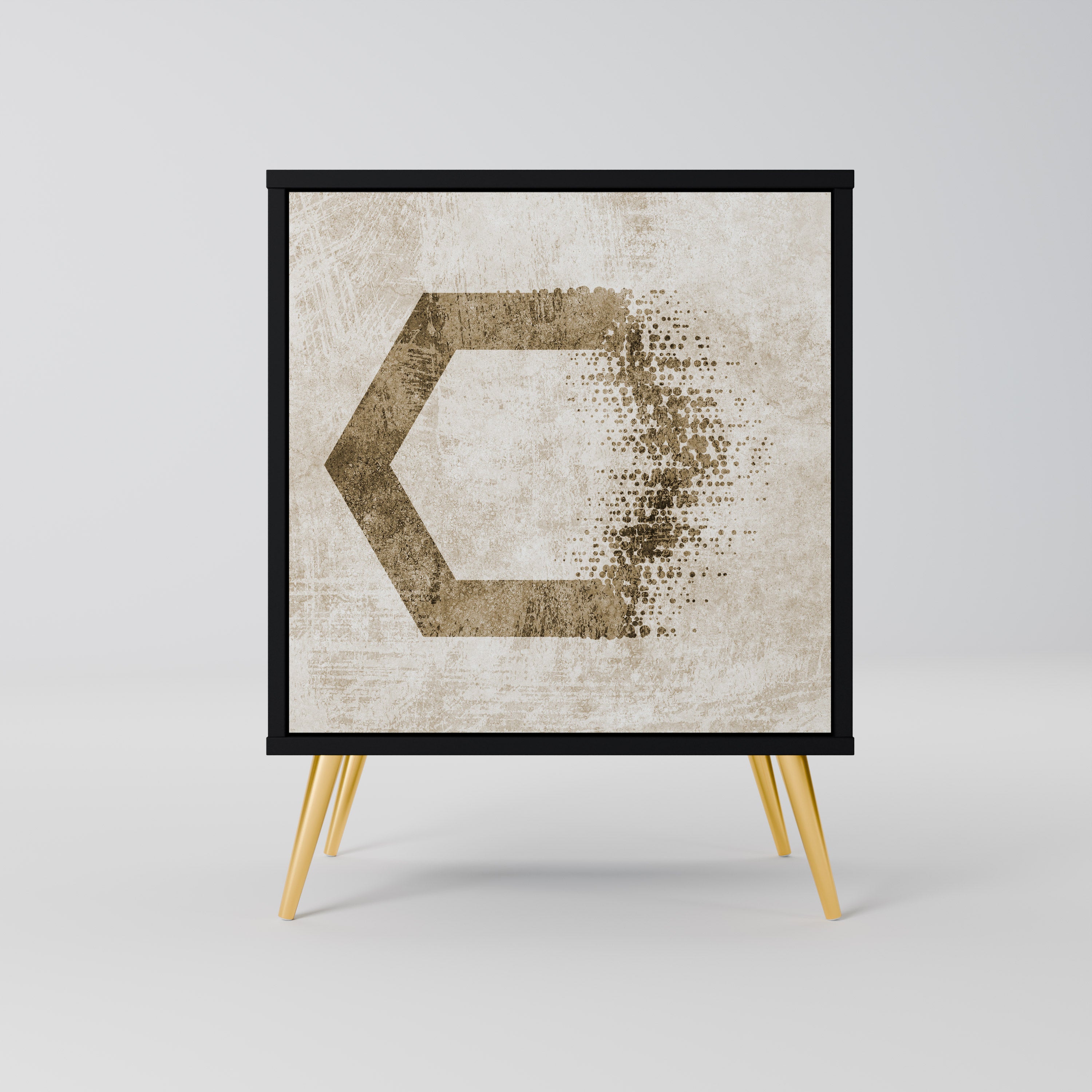 HEXAGONAL SHAPES Komoda 1-drzwiowa korpus Czarny