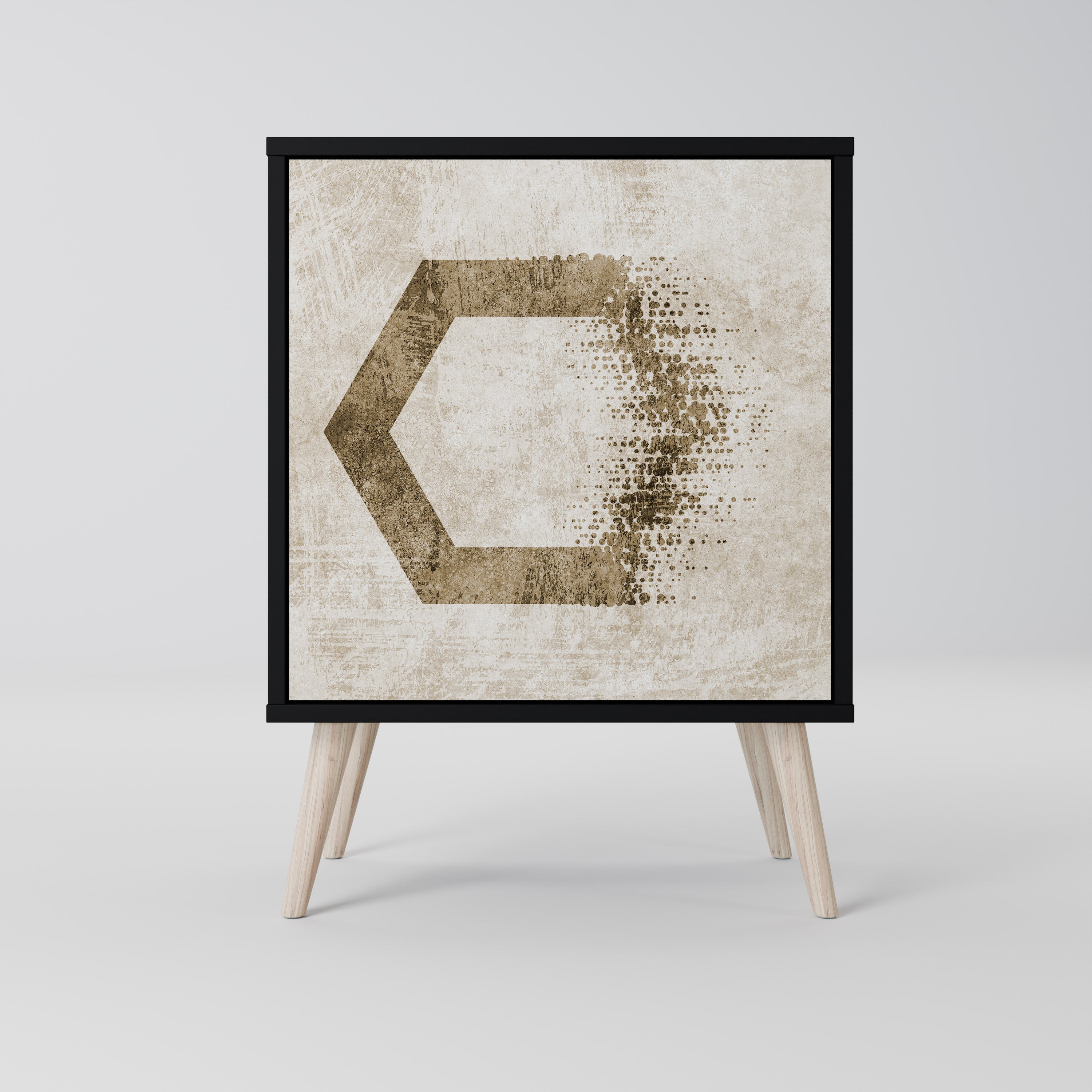 HEXAGONAL SHAPES Komoda 1-drzwiowa korpus Czarny