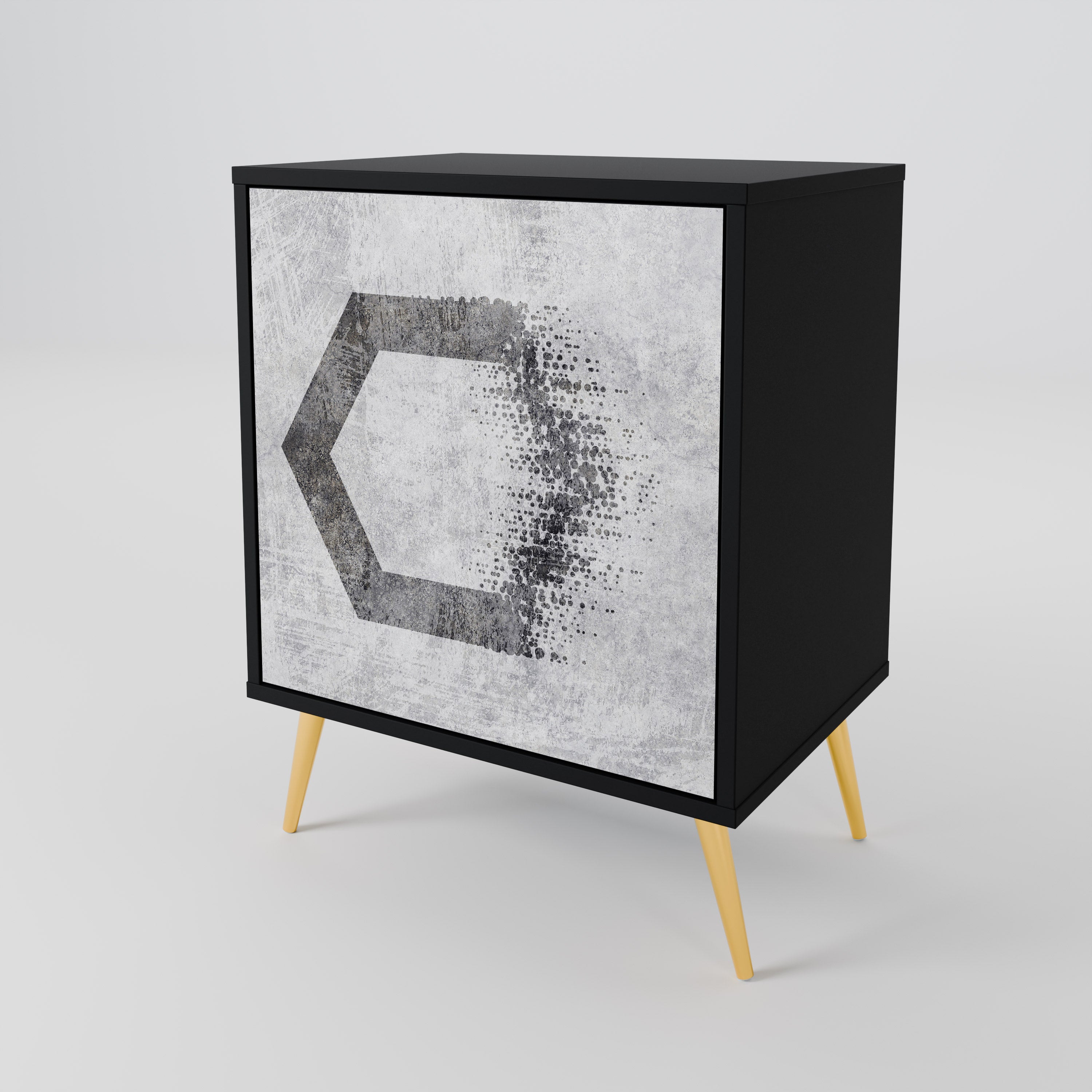 HEXAGONAL FIGURES Komoda 1-drzwiowa korpus Czarny