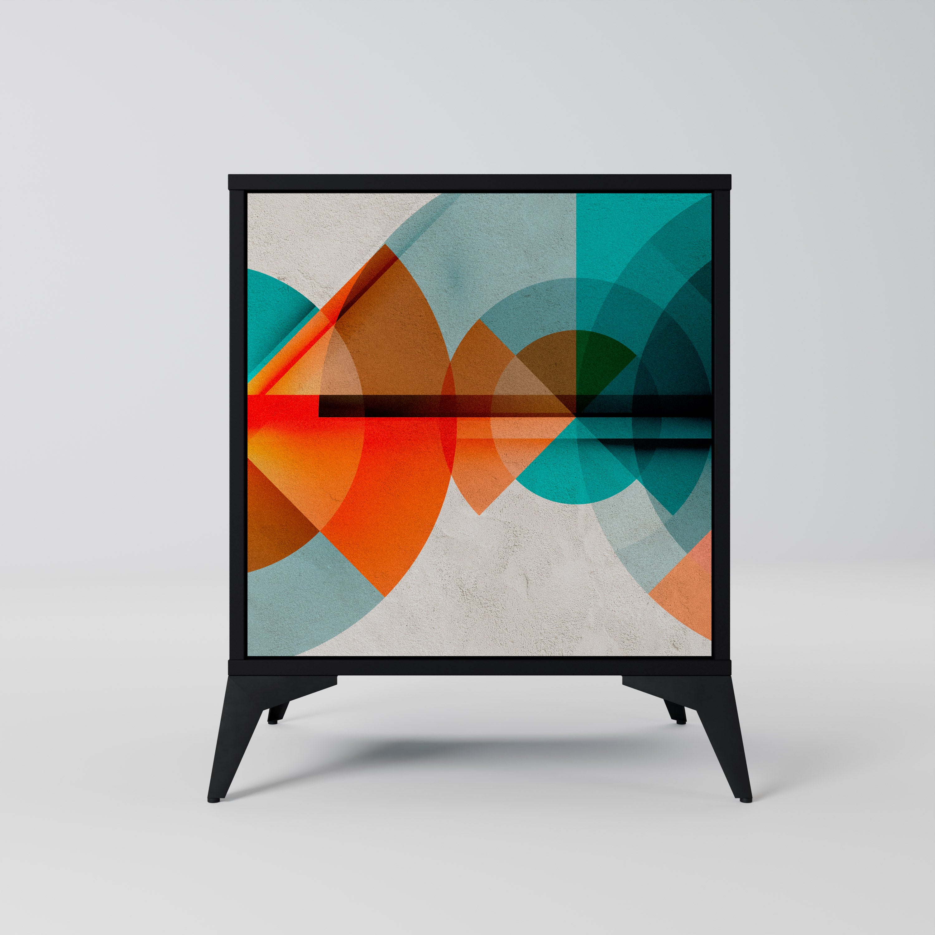 CIRCULAR RHAPSODY Komoda 1-drzwiowa korpus Czarny