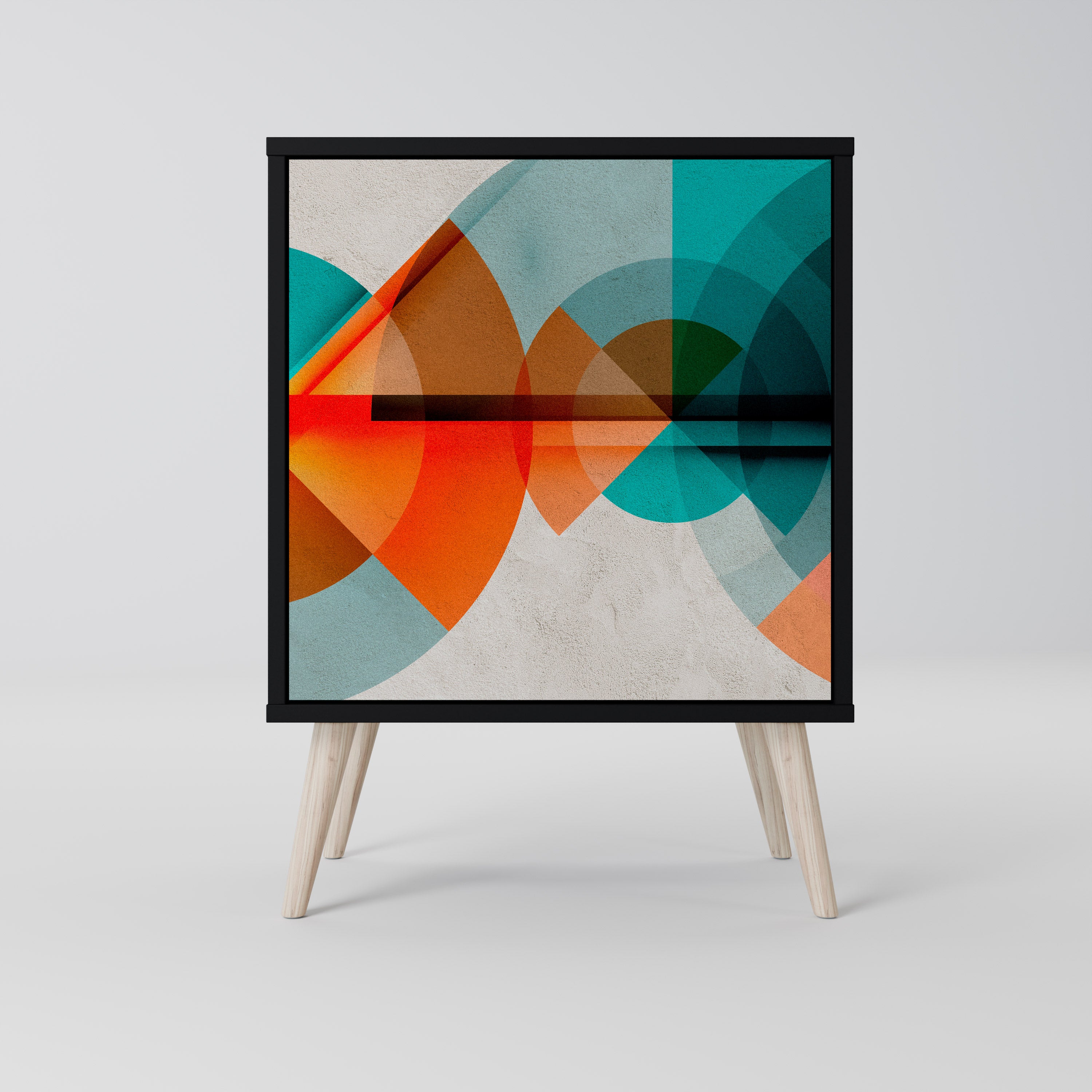 CIRCULAR RHAPSODY Komoda 1-drzwiowa korpus Czarny