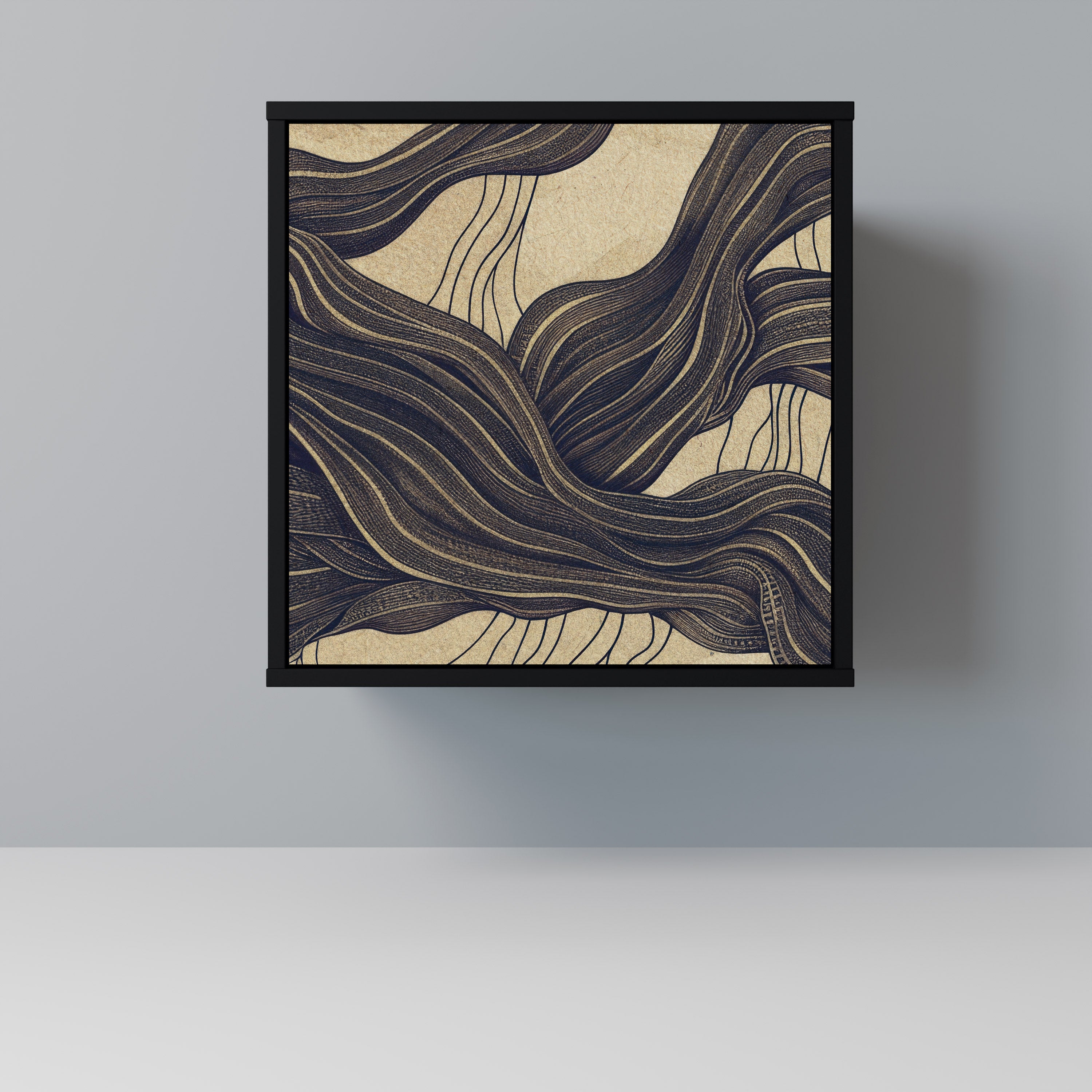 UNIFIED FRAGMENTS Komoda 1-drzwiowa korpus Czarny