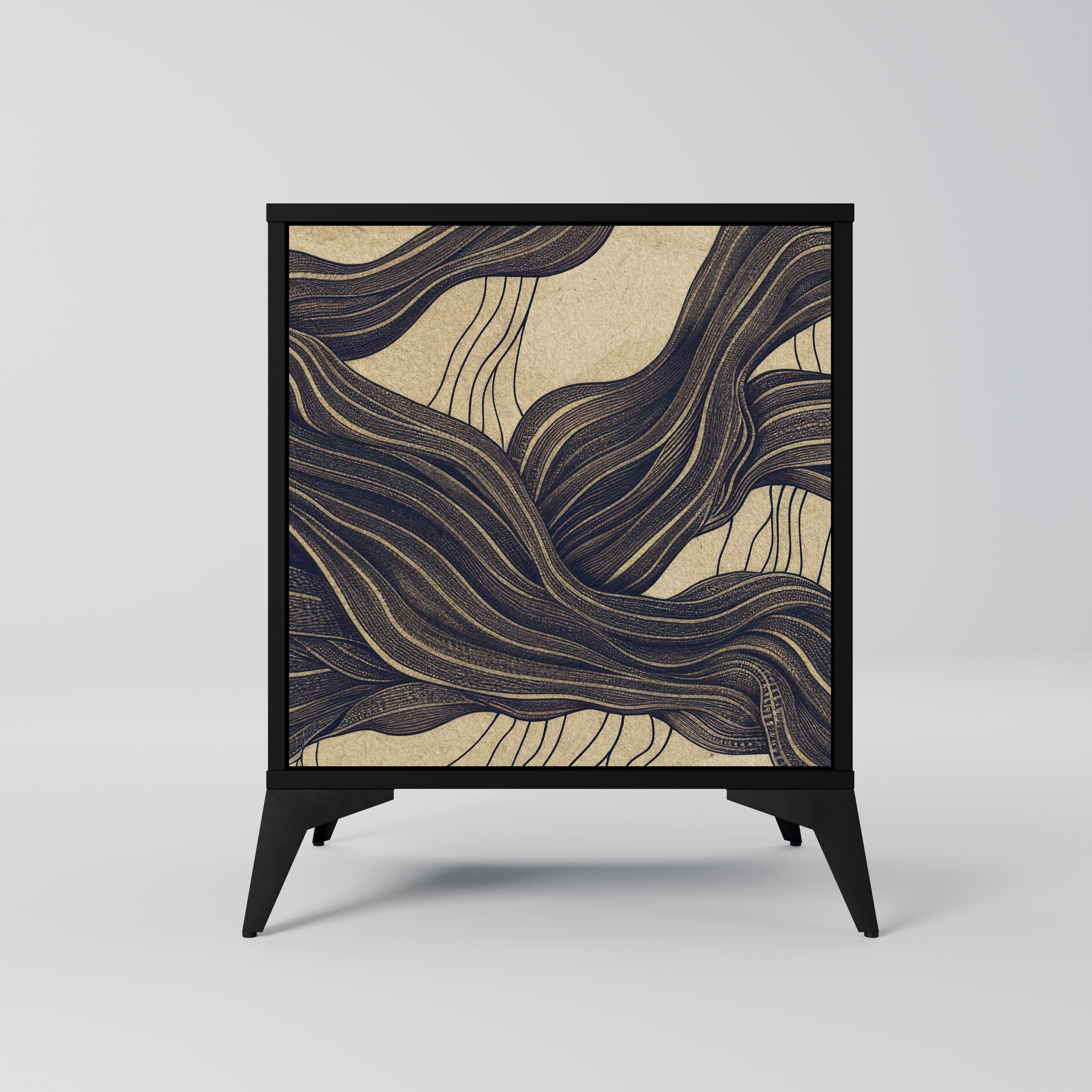 UNIFIED FRAGMENTS Komoda 1-drzwiowa korpus Czarny