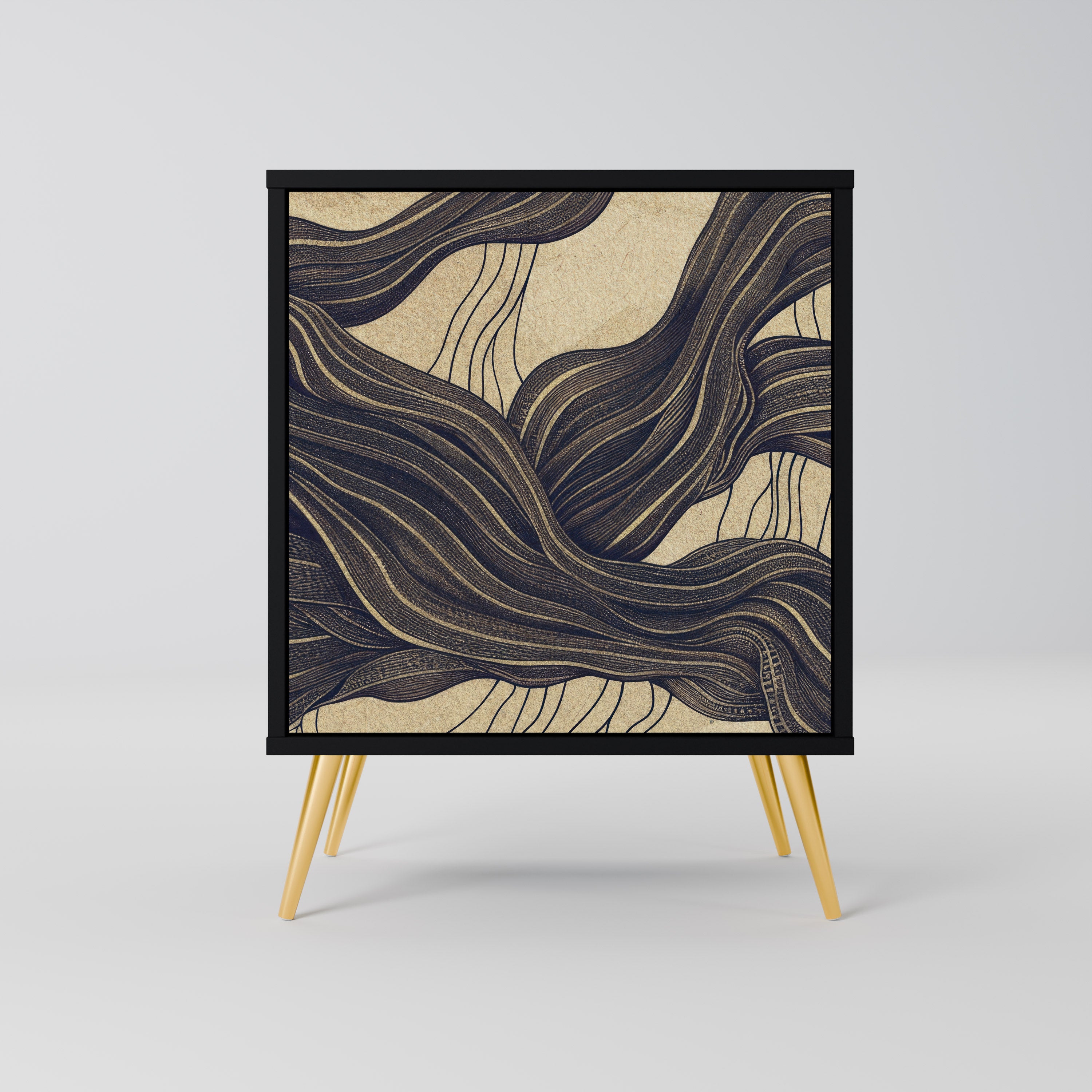 UNIFIED FRAGMENTS Komoda 1-drzwiowa korpus Czarny