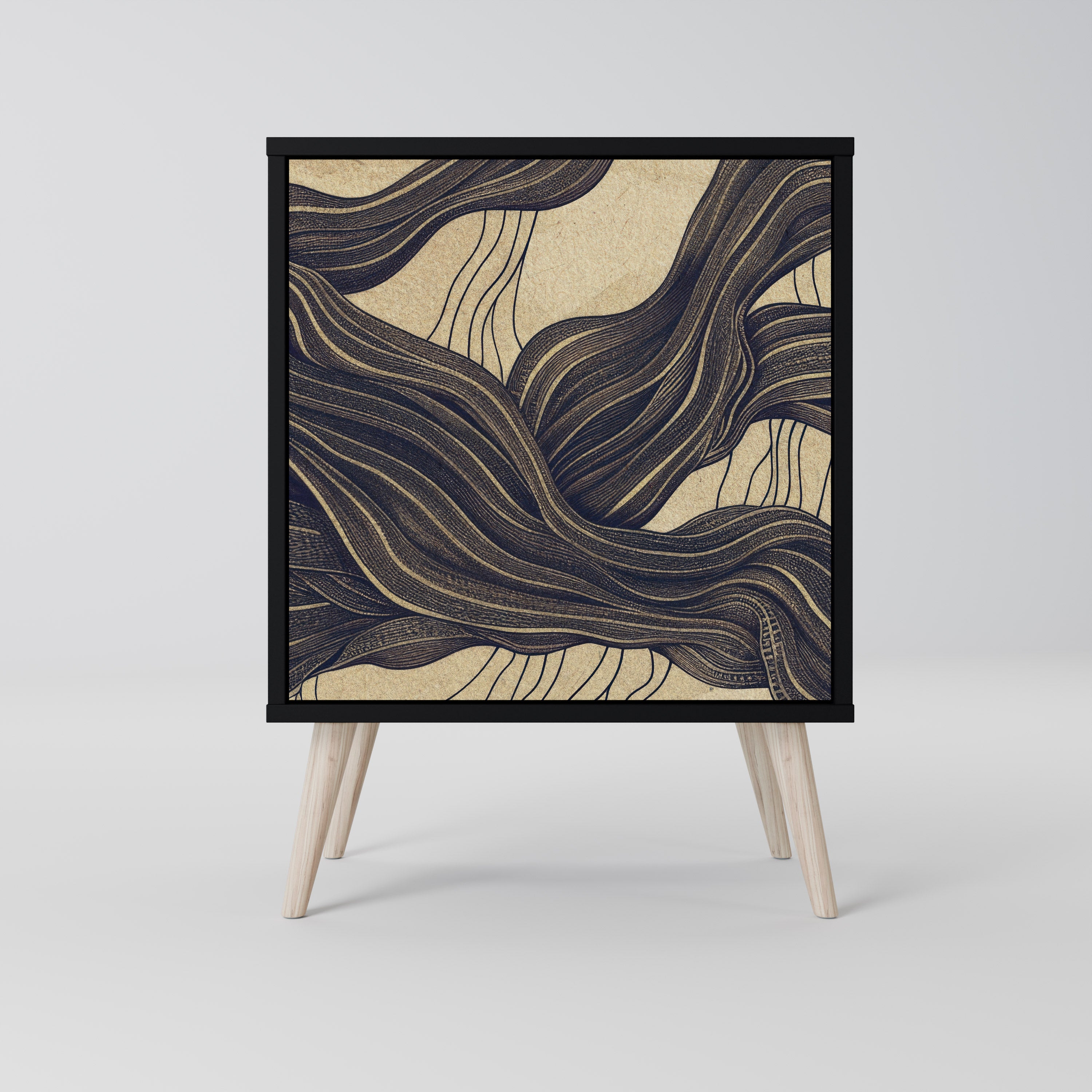 UNIFIED FRAGMENTS Komoda 1-drzwiowa korpus Czarny