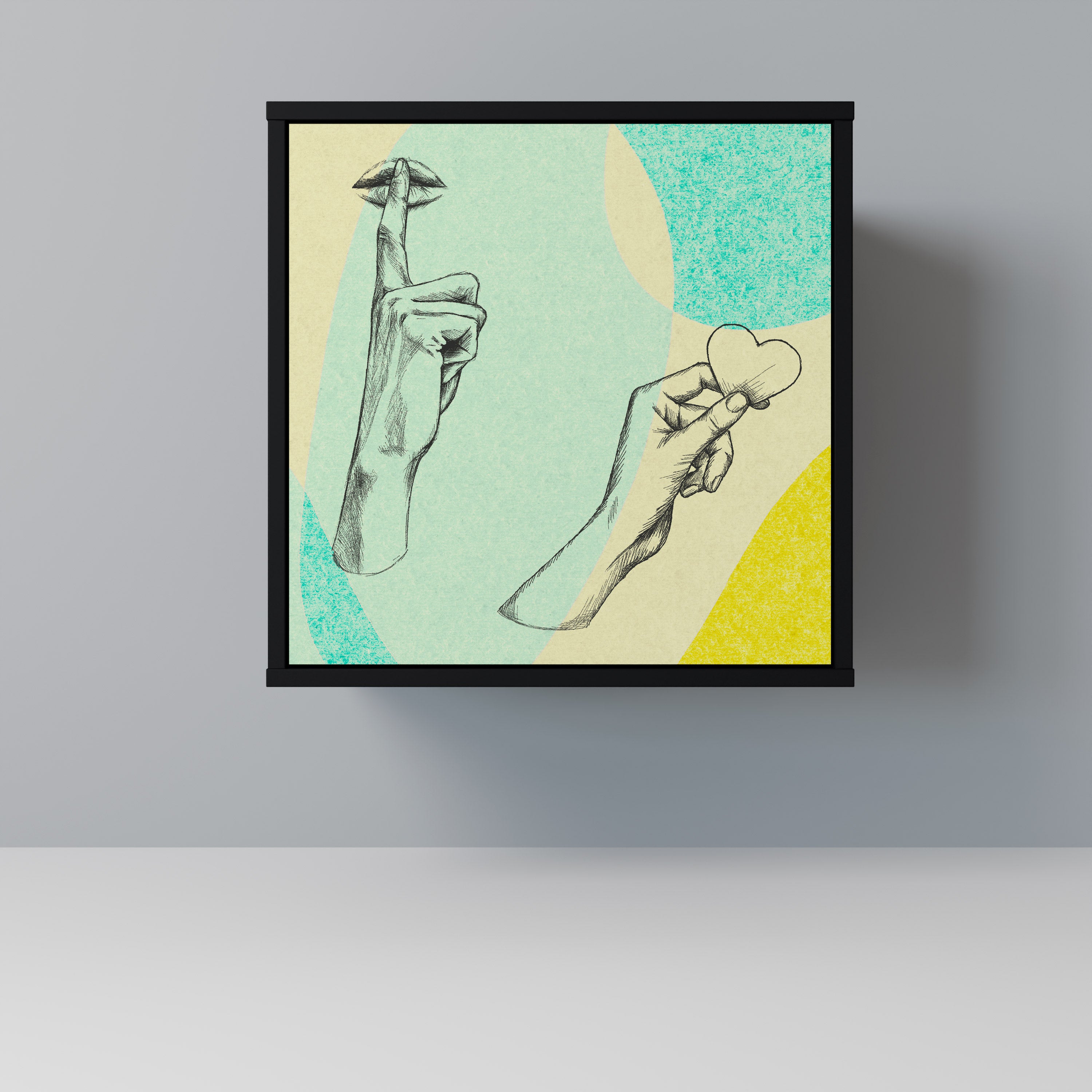 BODY LANGUAGE Komoda 1-drzwiowa korpus Czarny