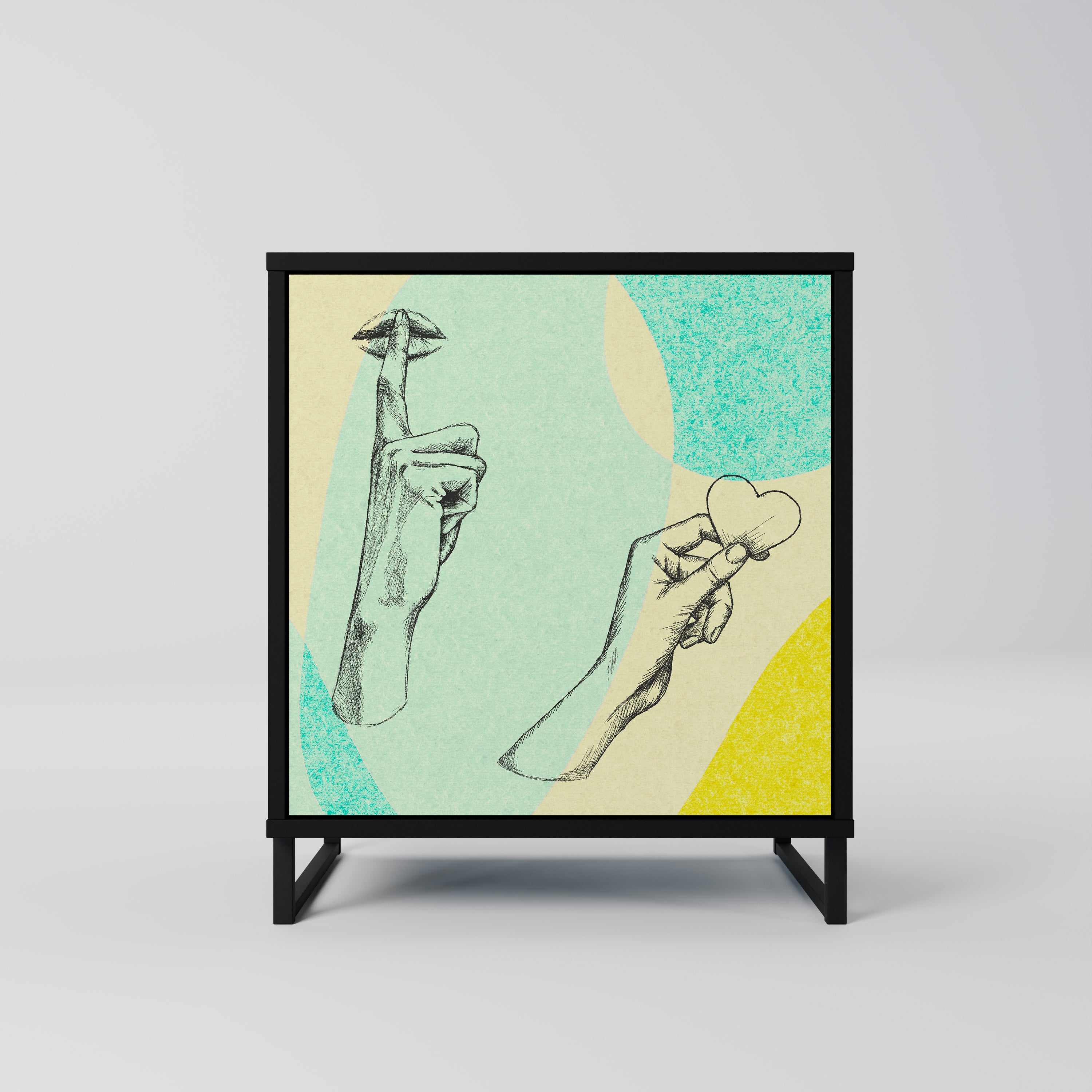 BODY LANGUAGE Komoda 1-drzwiowa korpus Czarny