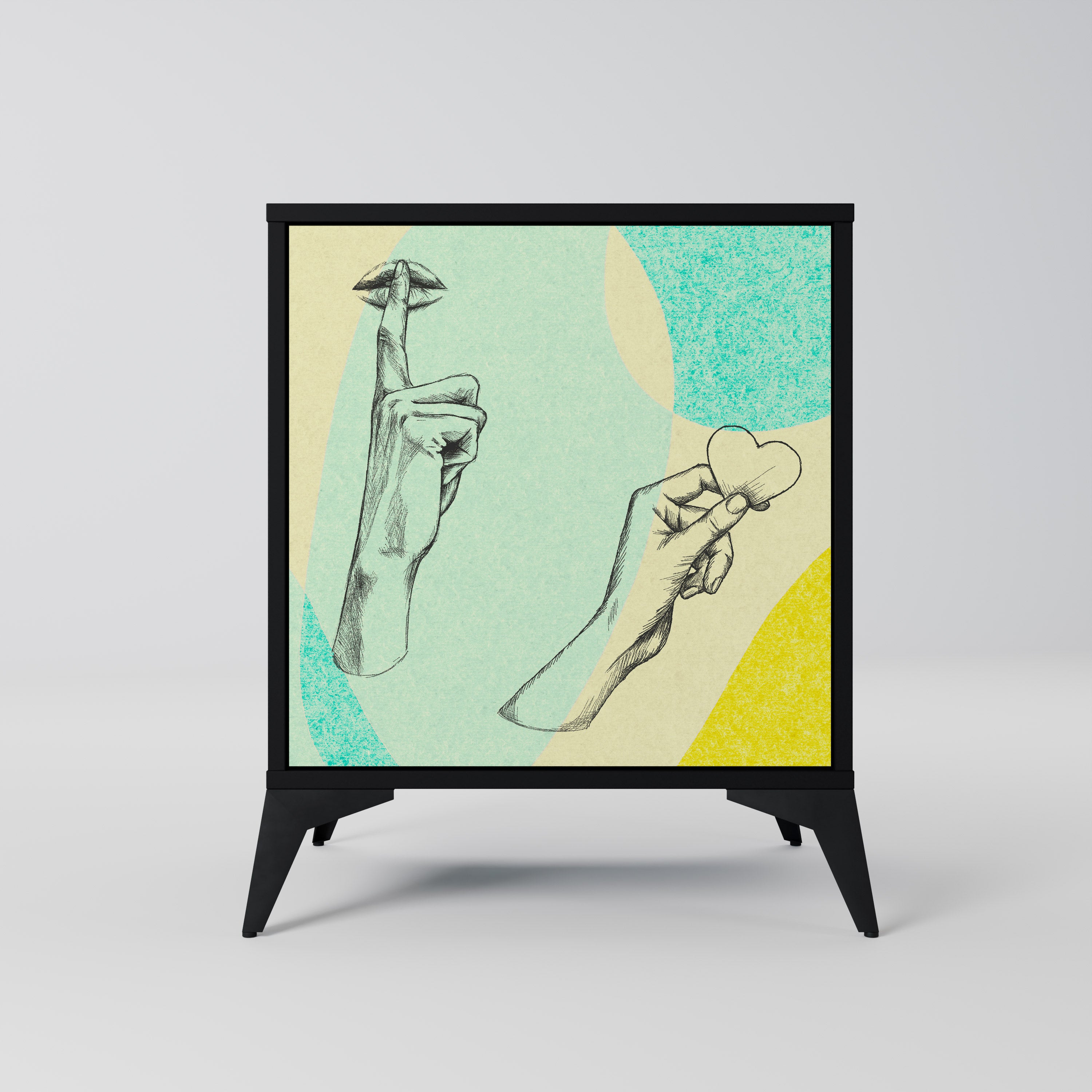 BODY LANGUAGE Komoda 1-drzwiowa korpus Czarny