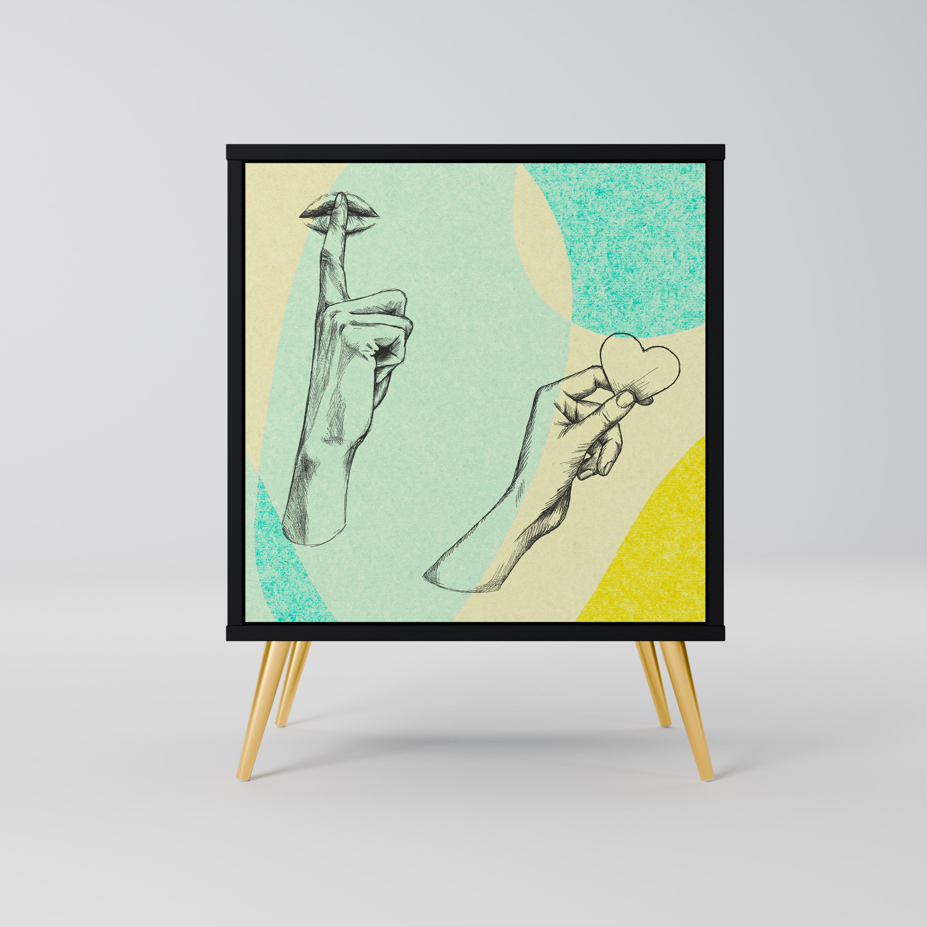 BODY LANGUAGE Komoda 1-drzwiowa korpus Czarny