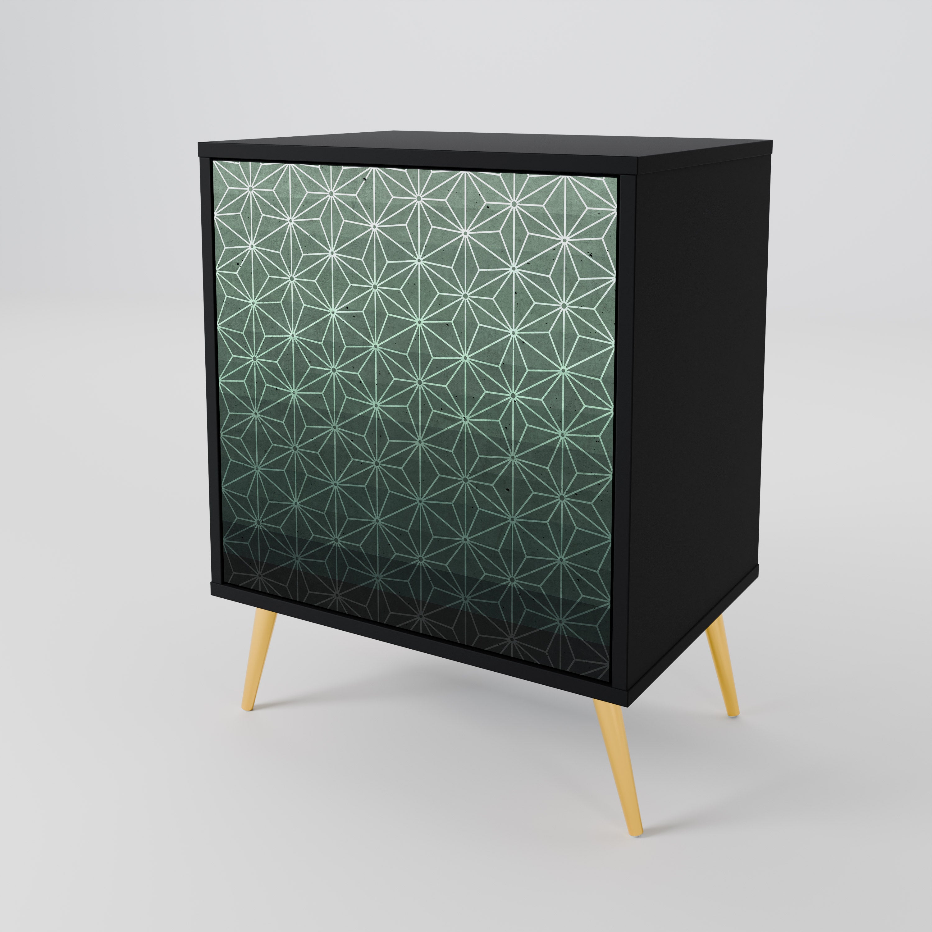 ORNAMENTAL GLIMMER Komoda 1-drzwiowa korpus Czarny