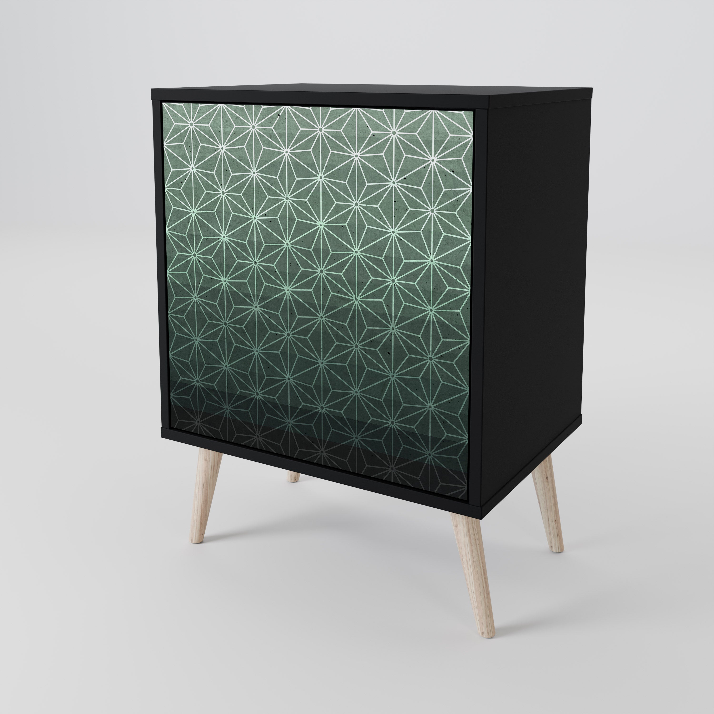 ORNAMENTAL GLIMMER Komoda 1-drzwiowa korpus Czarny