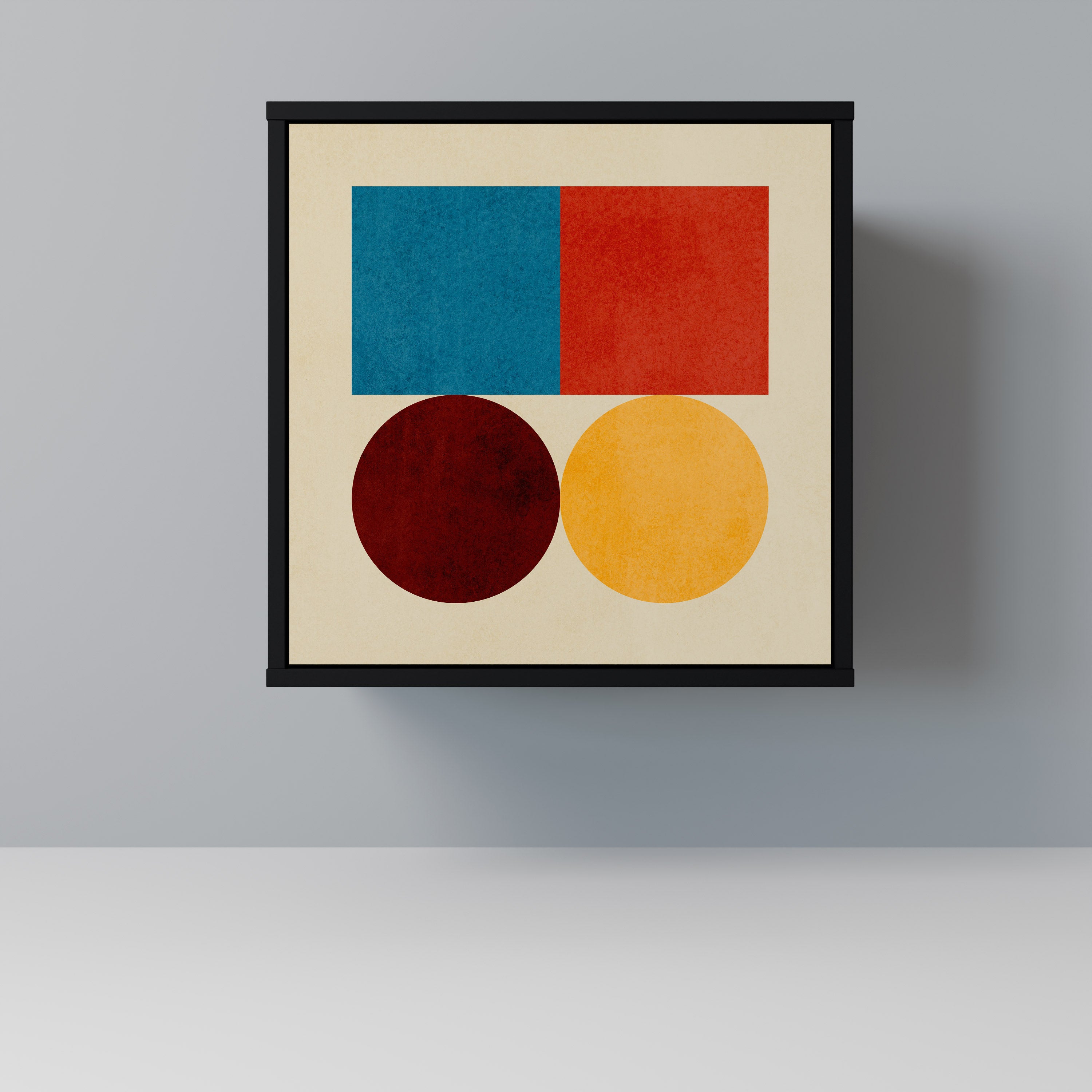 GEOMETRIC PUZZLE Komoda 1-drzwiowa korpus Czarny