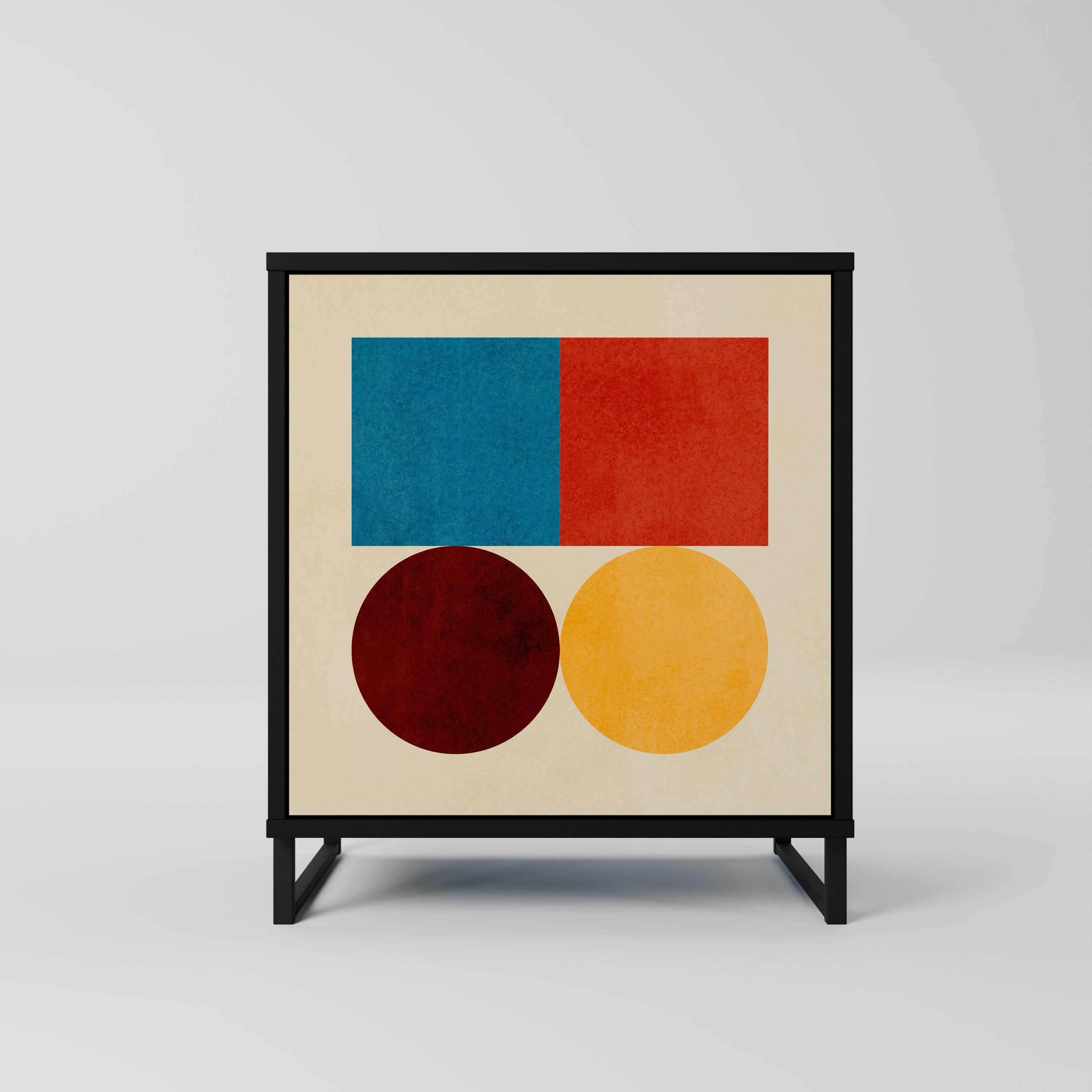 GEOMETRIC PUZZLE Komoda 1-drzwiowa korpus Czarny