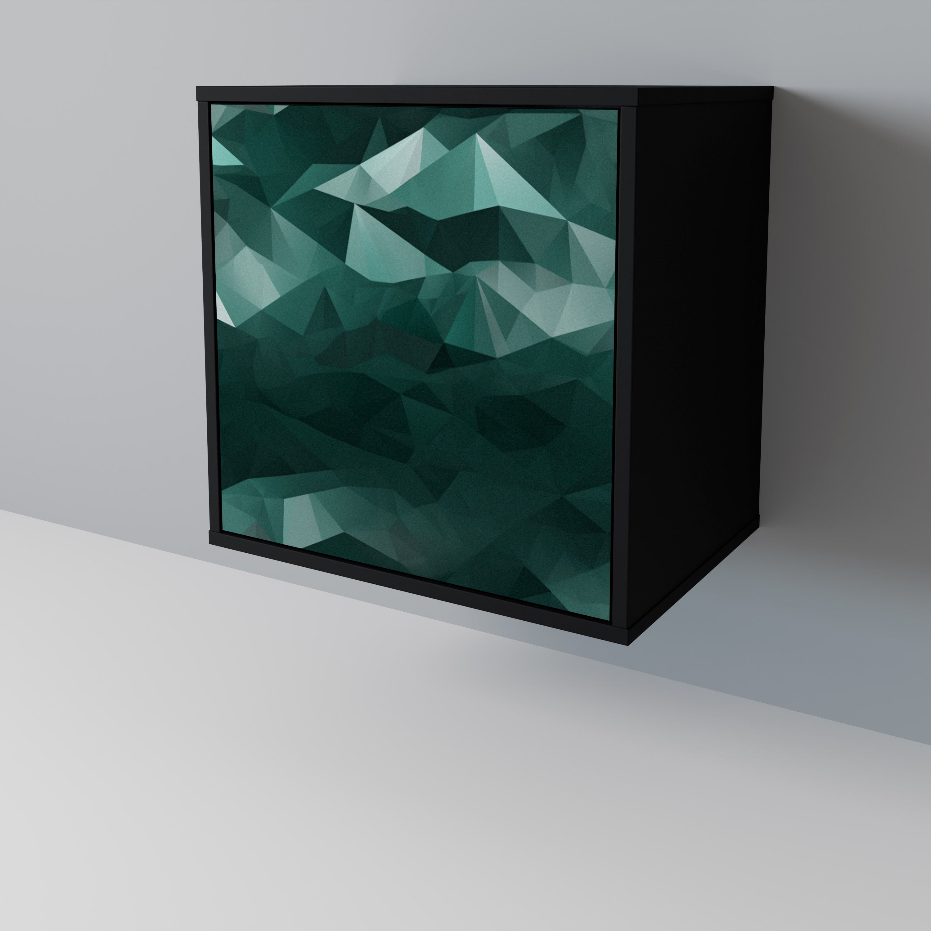 POLYGONAL FLOATING Komoda 1-drzwiowa korpus Czarny