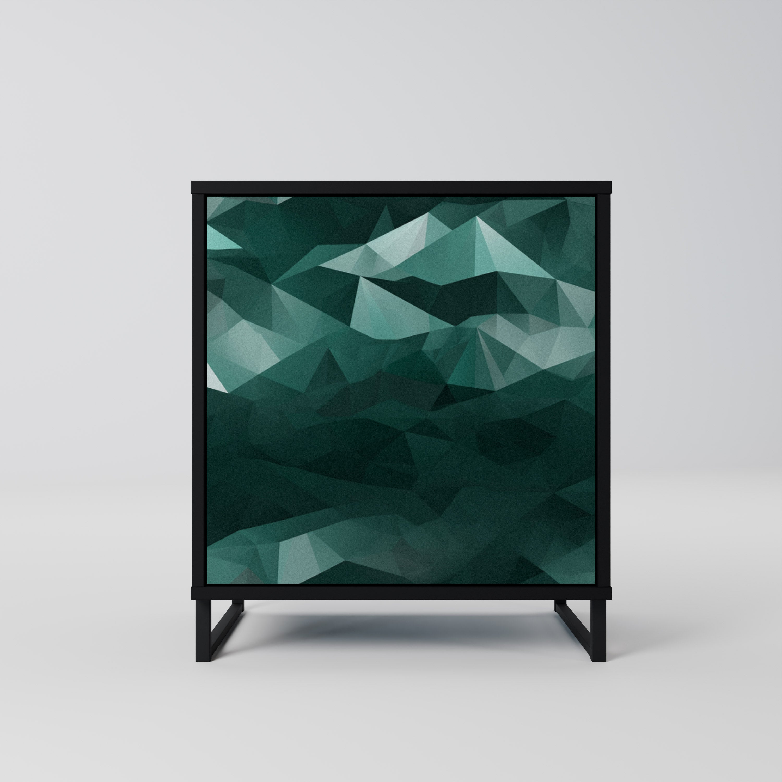 POLYGONAL FLOATING Komoda 1-drzwiowa korpus Czarny