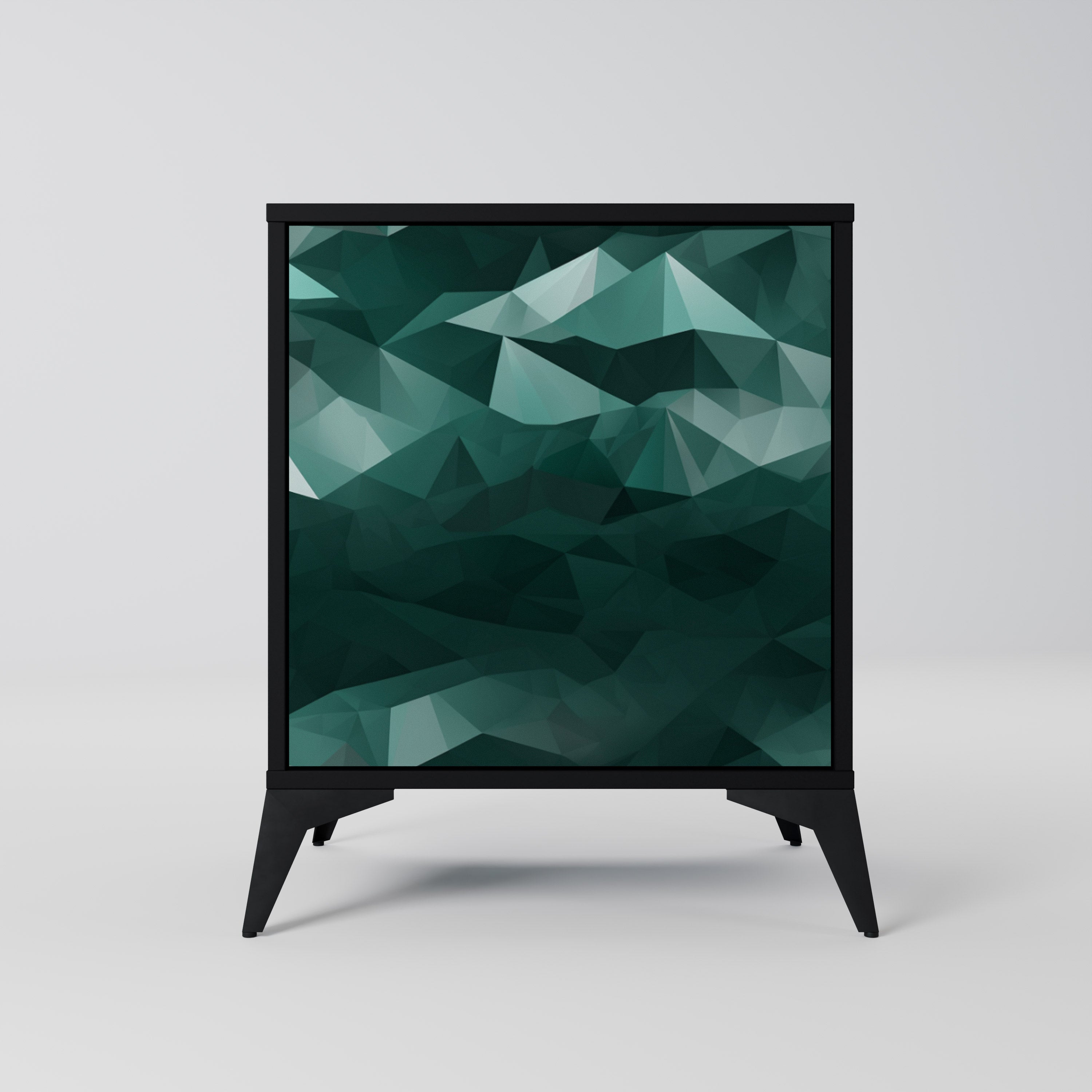 POLYGONAL FLOATING Komoda 1-drzwiowa korpus Czarny