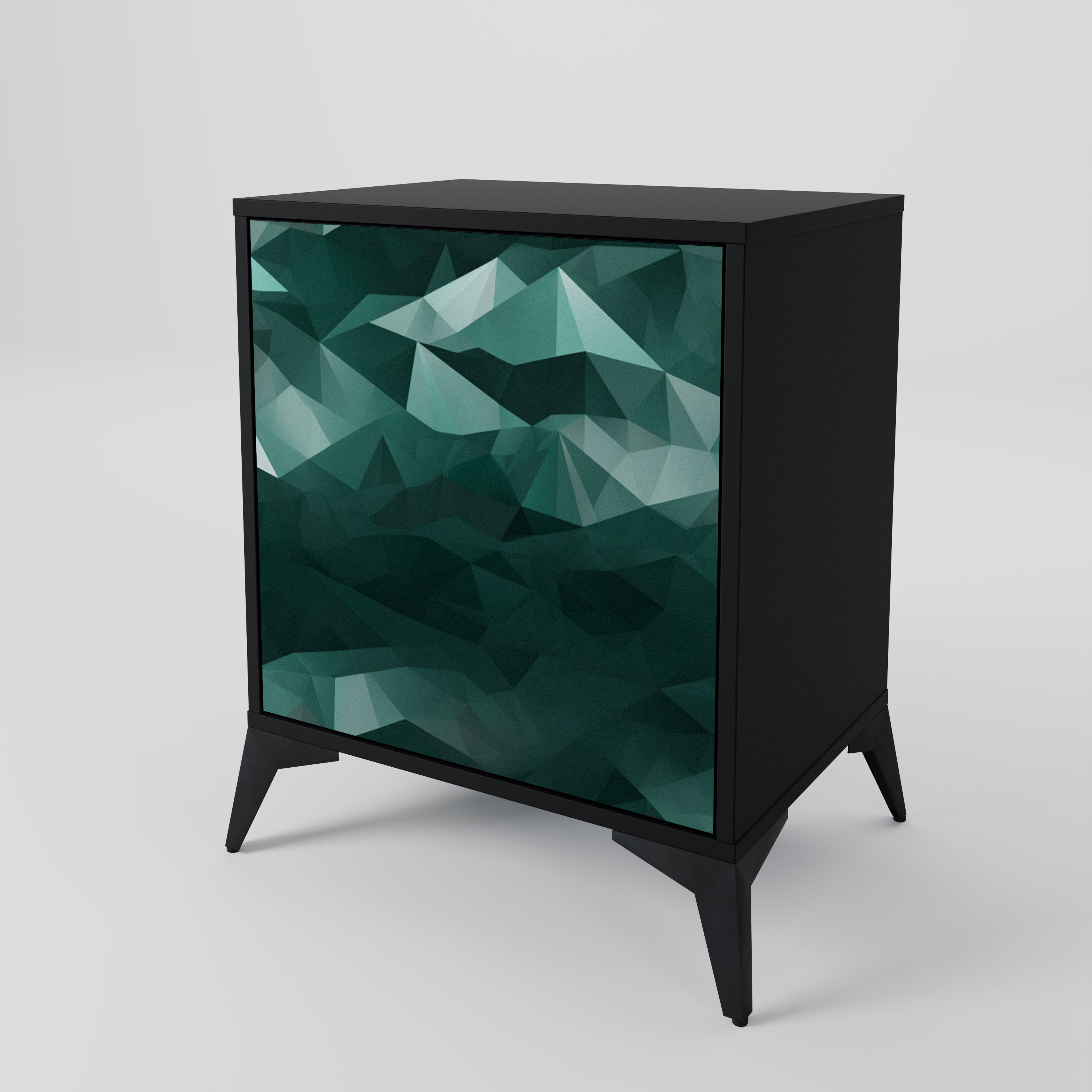 POLYGONAL FLOATING Komoda 1-drzwiowa korpus Czarny