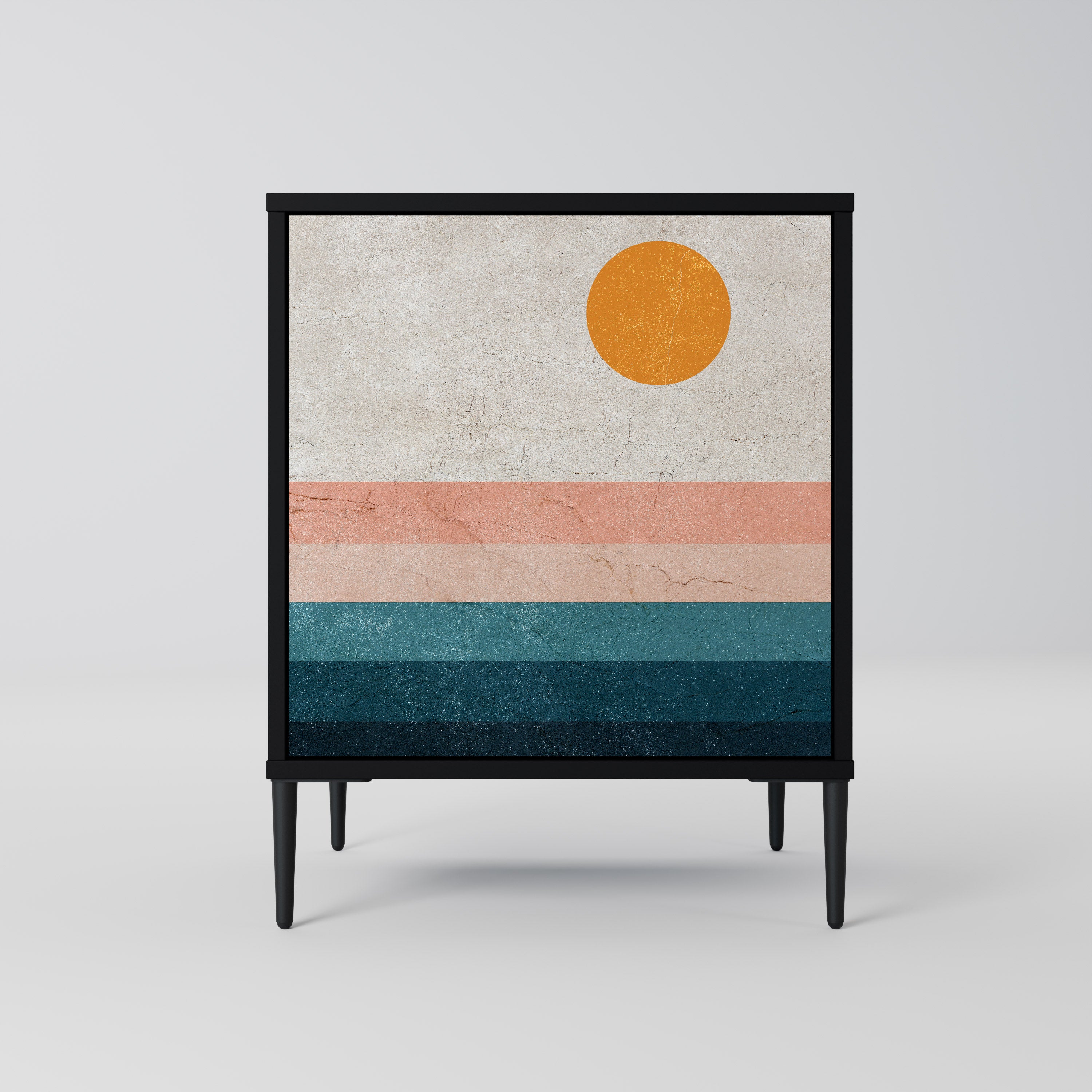 TWO HALVES Komoda 1-drzwiowa korpus Czarny