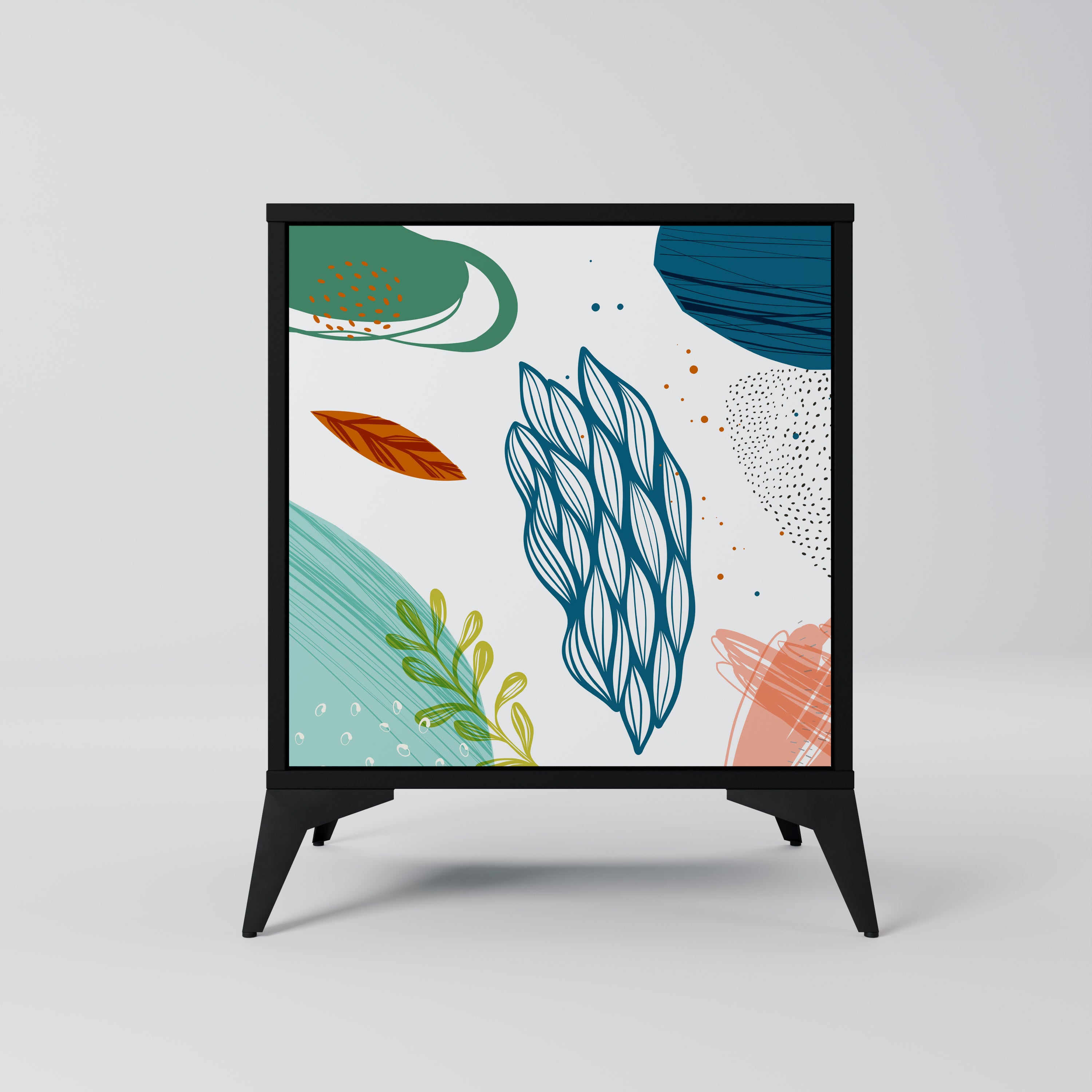 BOTANICAL HURRICANE Komoda 1-drzwiowa korpus Czarny