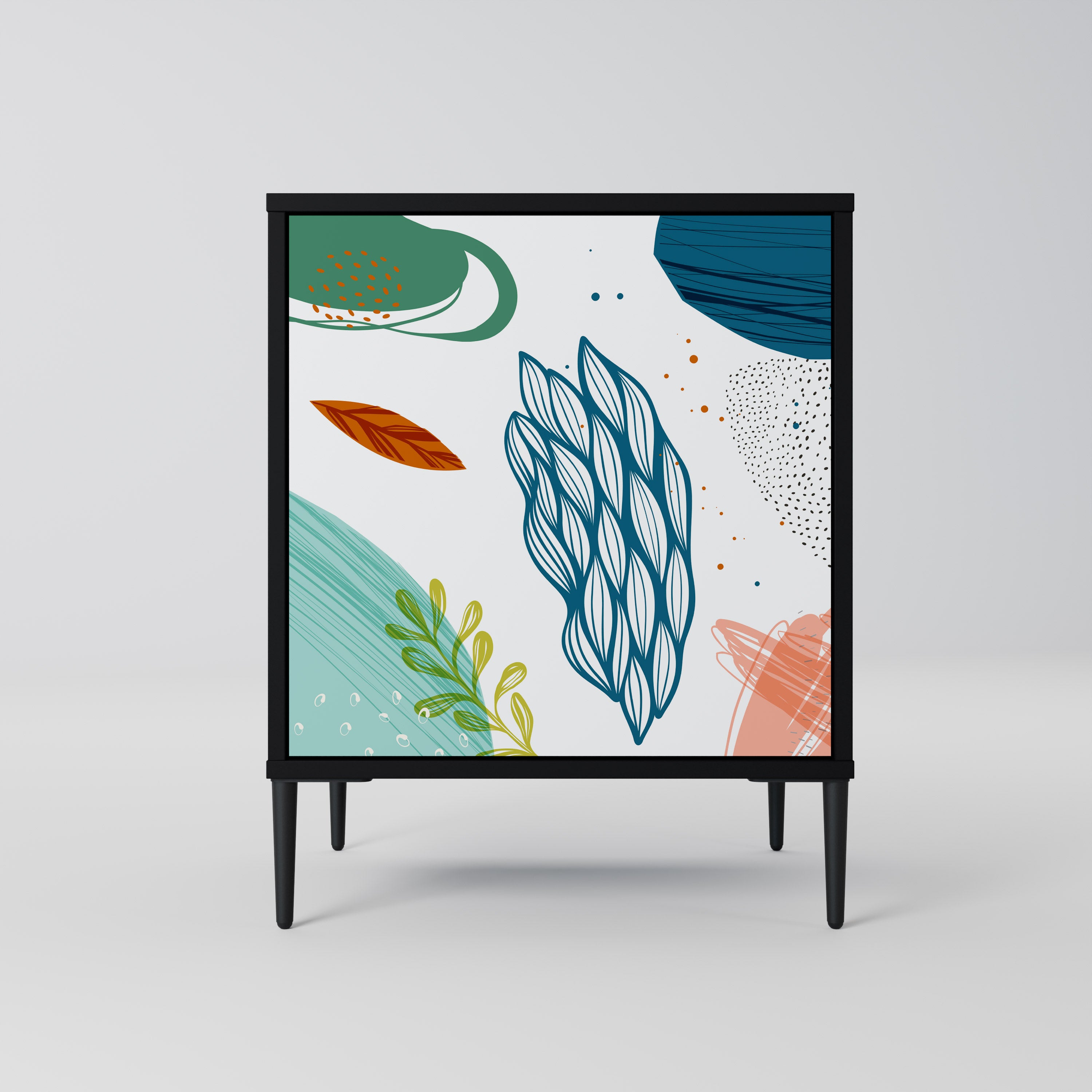 BOTANICAL HURRICANE Komoda 1-drzwiowa korpus Czarny