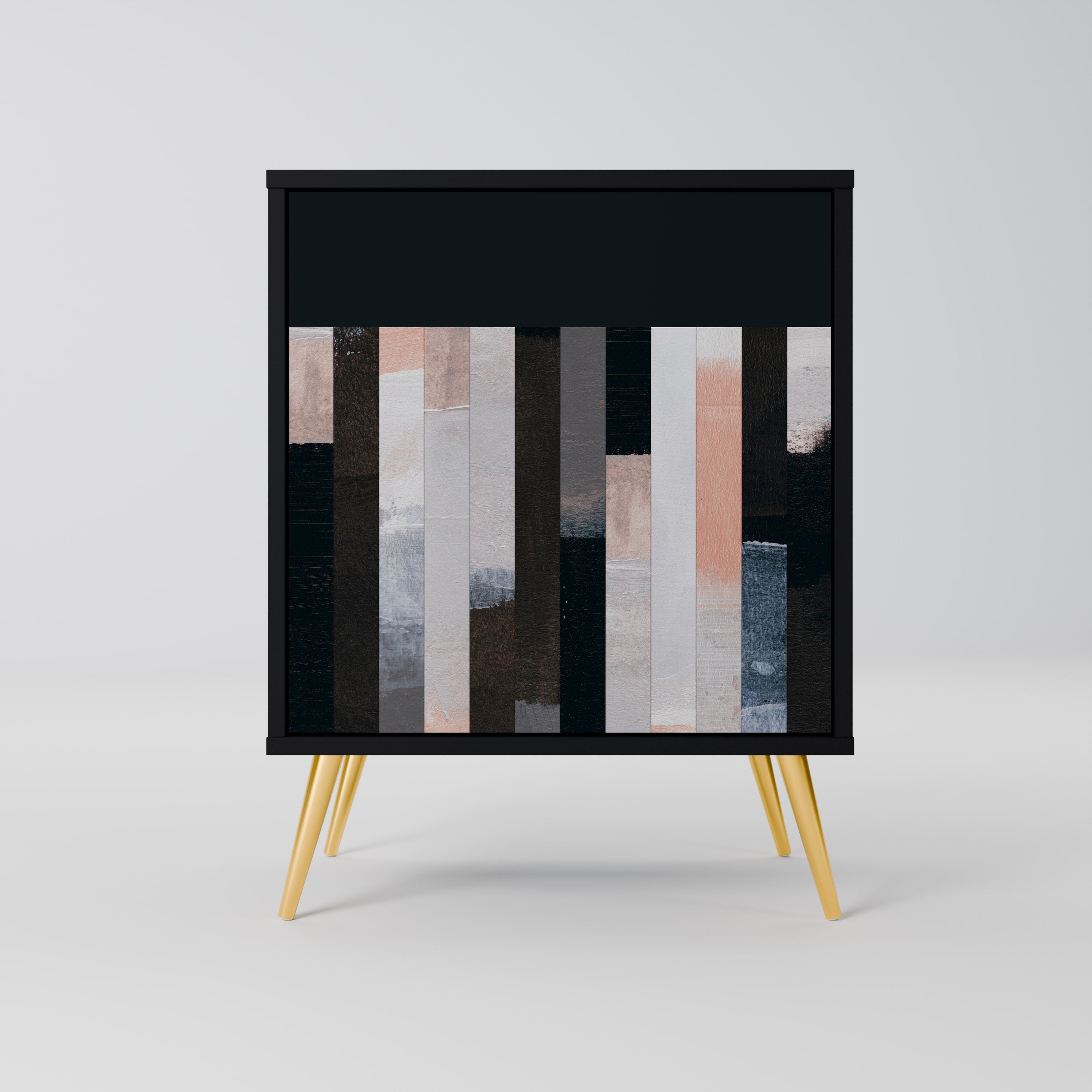 COLLAGE OF RECTANGLES Komoda 1-drzwiowa korpus Czarny