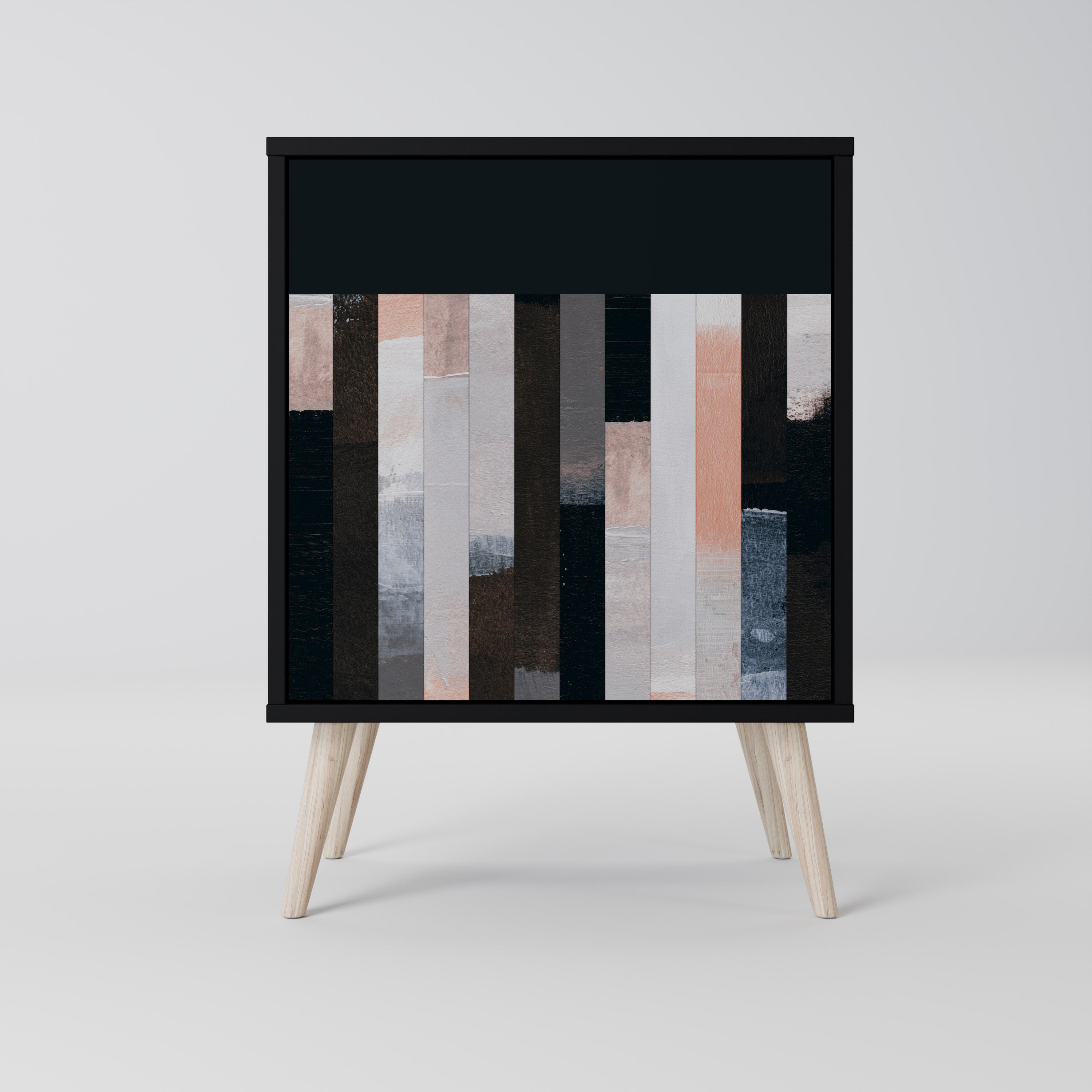 COLLAGE OF RECTANGLES Komoda 1-drzwiowa korpus Czarny