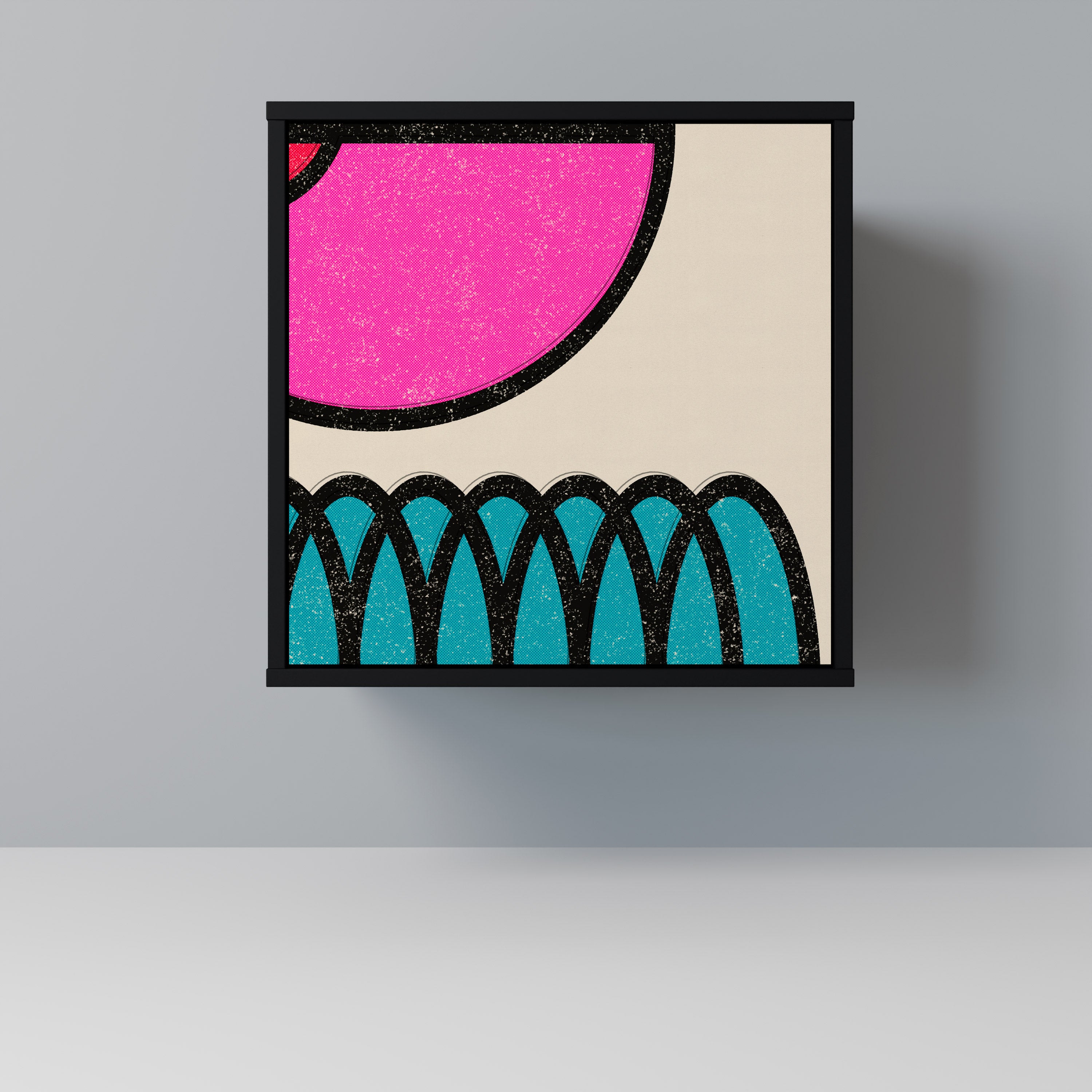 GEOMETRIC RHAPSODY Komoda 1-drzwiowa korpus Czarny