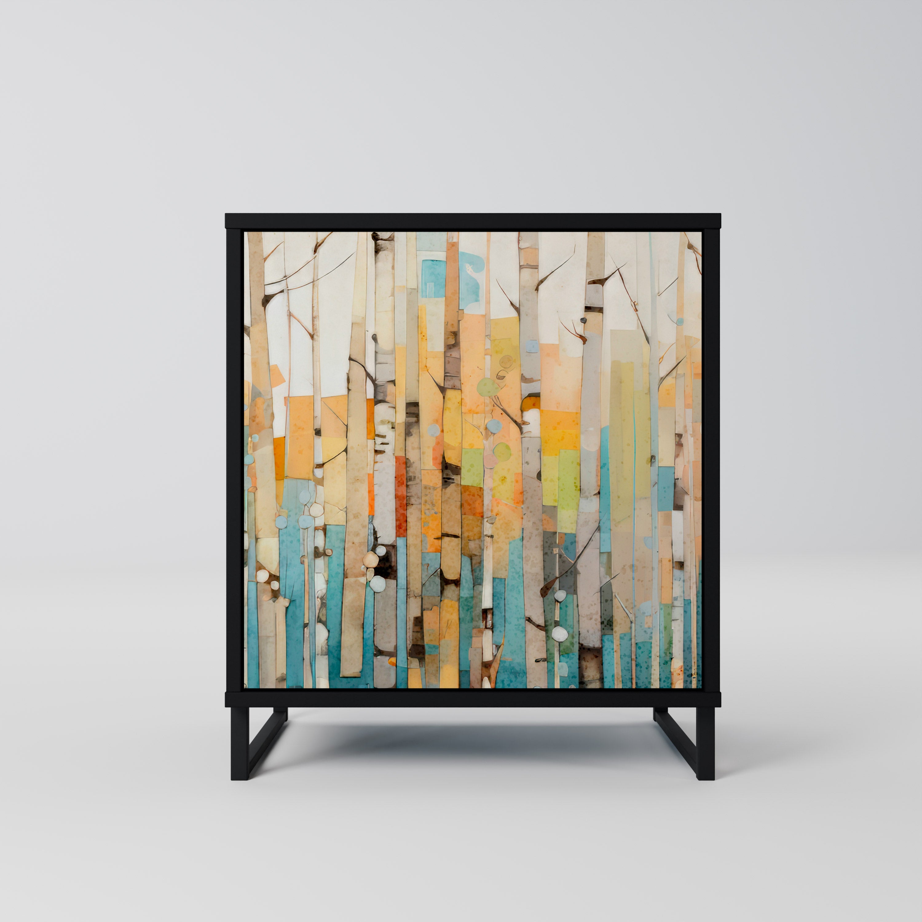 BIRCH KALEIDOSCOPE Komoda 1-drzwiowa korpus Czarny