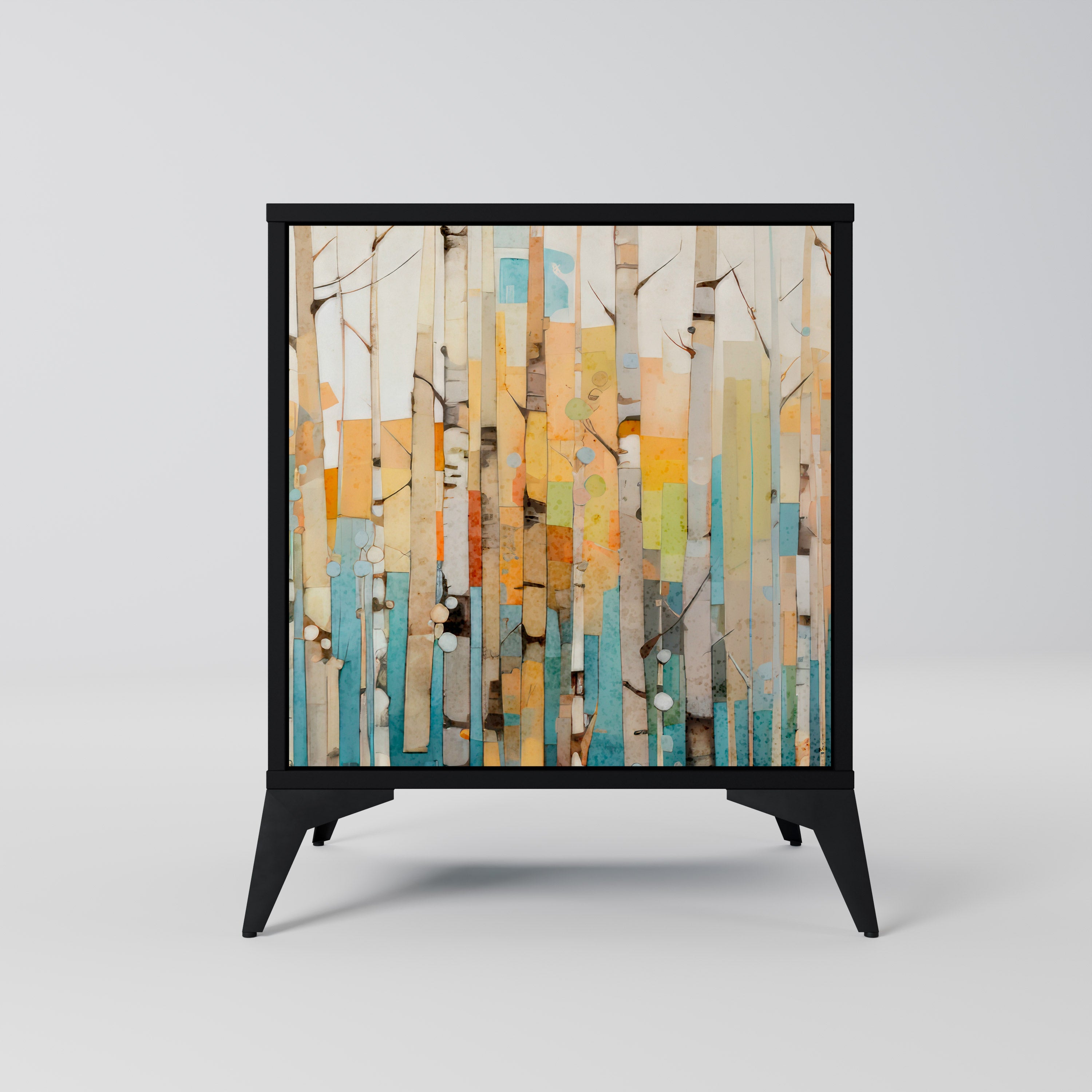 BIRCH KALEIDOSCOPE Komoda 1-drzwiowa korpus Czarny