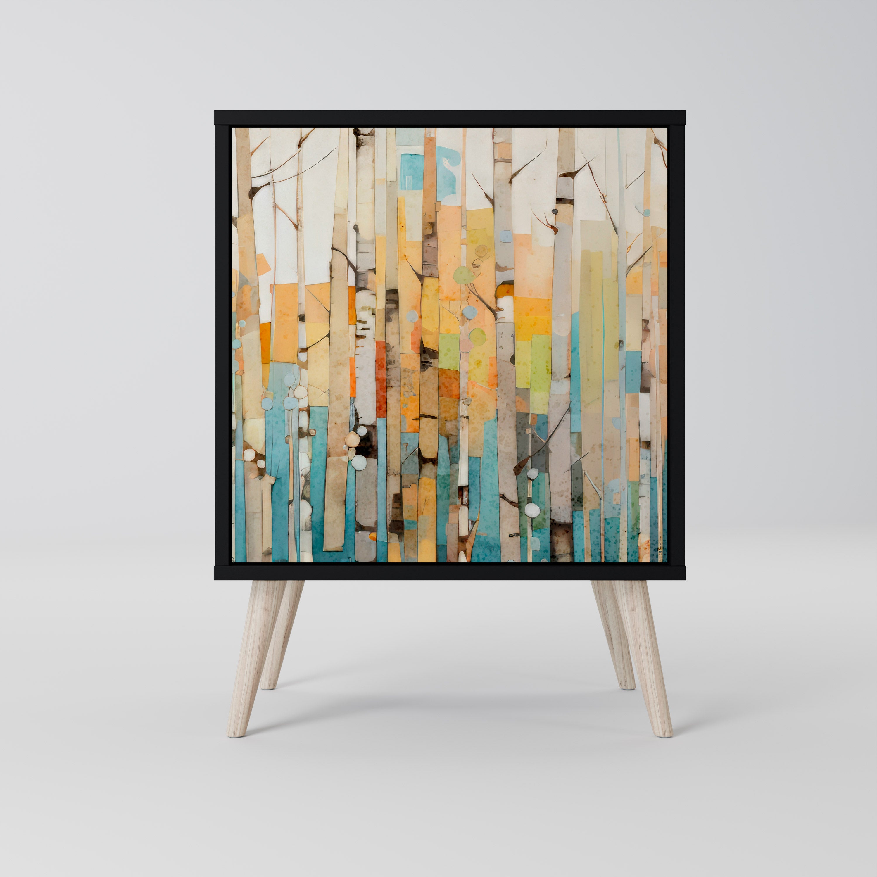 BIRCH KALEIDOSCOPE Komoda 1-drzwiowa korpus Czarny