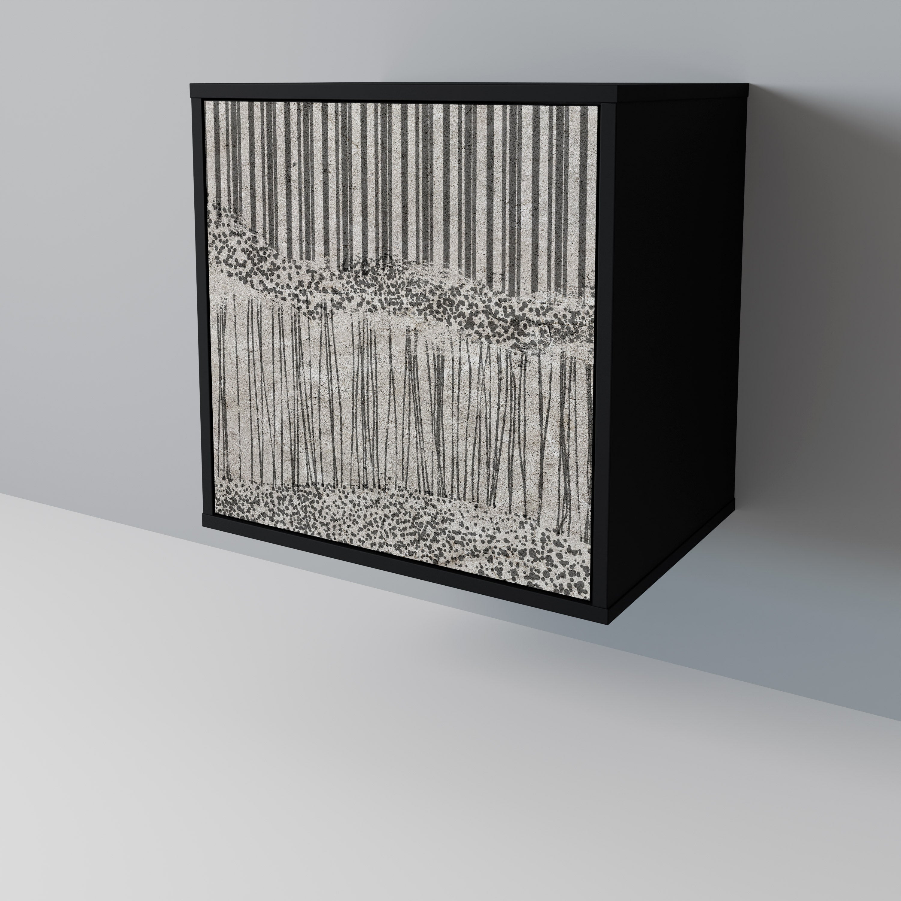 GRAIN LINES Komoda 1-drzwiowa korpus Czarny