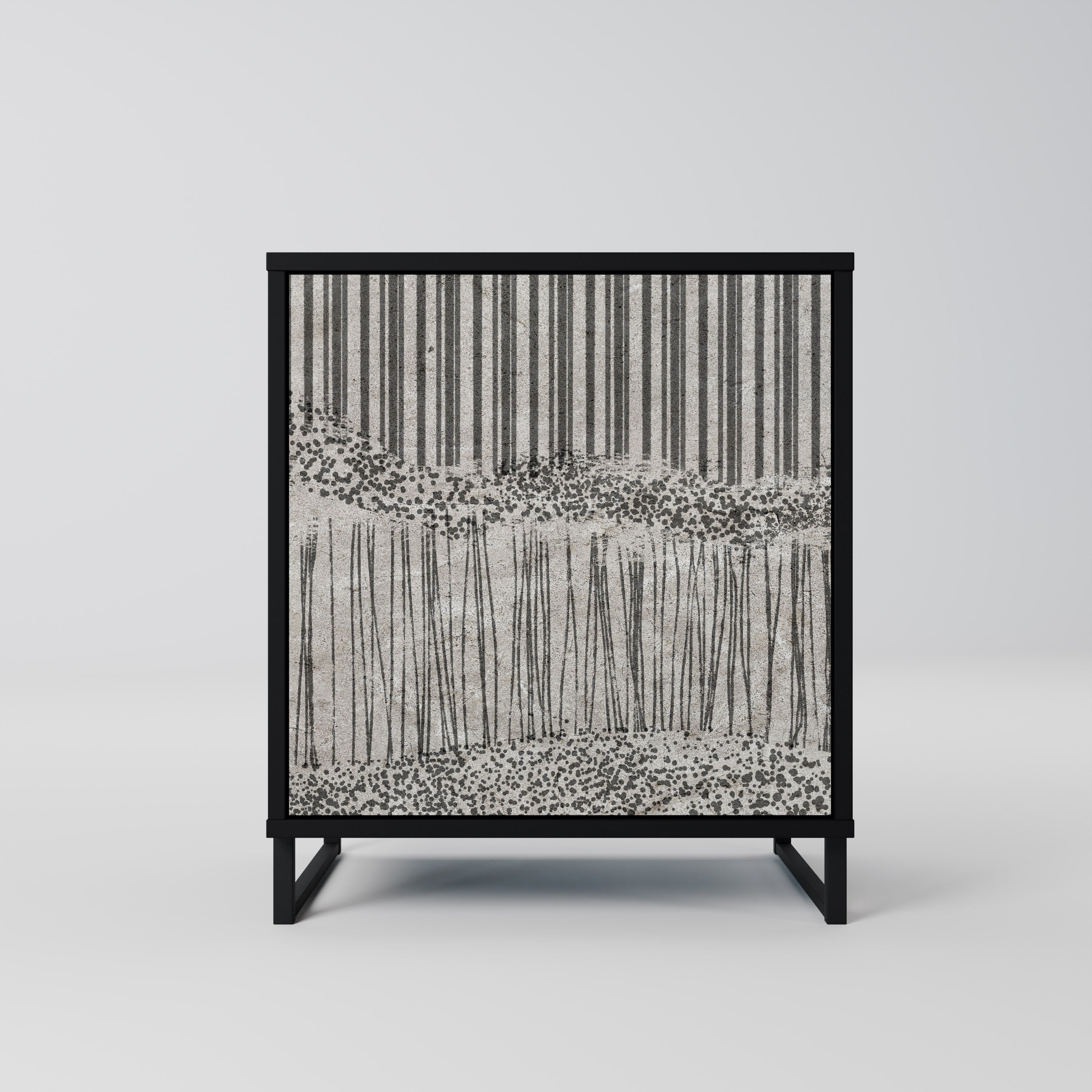 GRAIN LINES Komoda 1-drzwiowa korpus Czarny