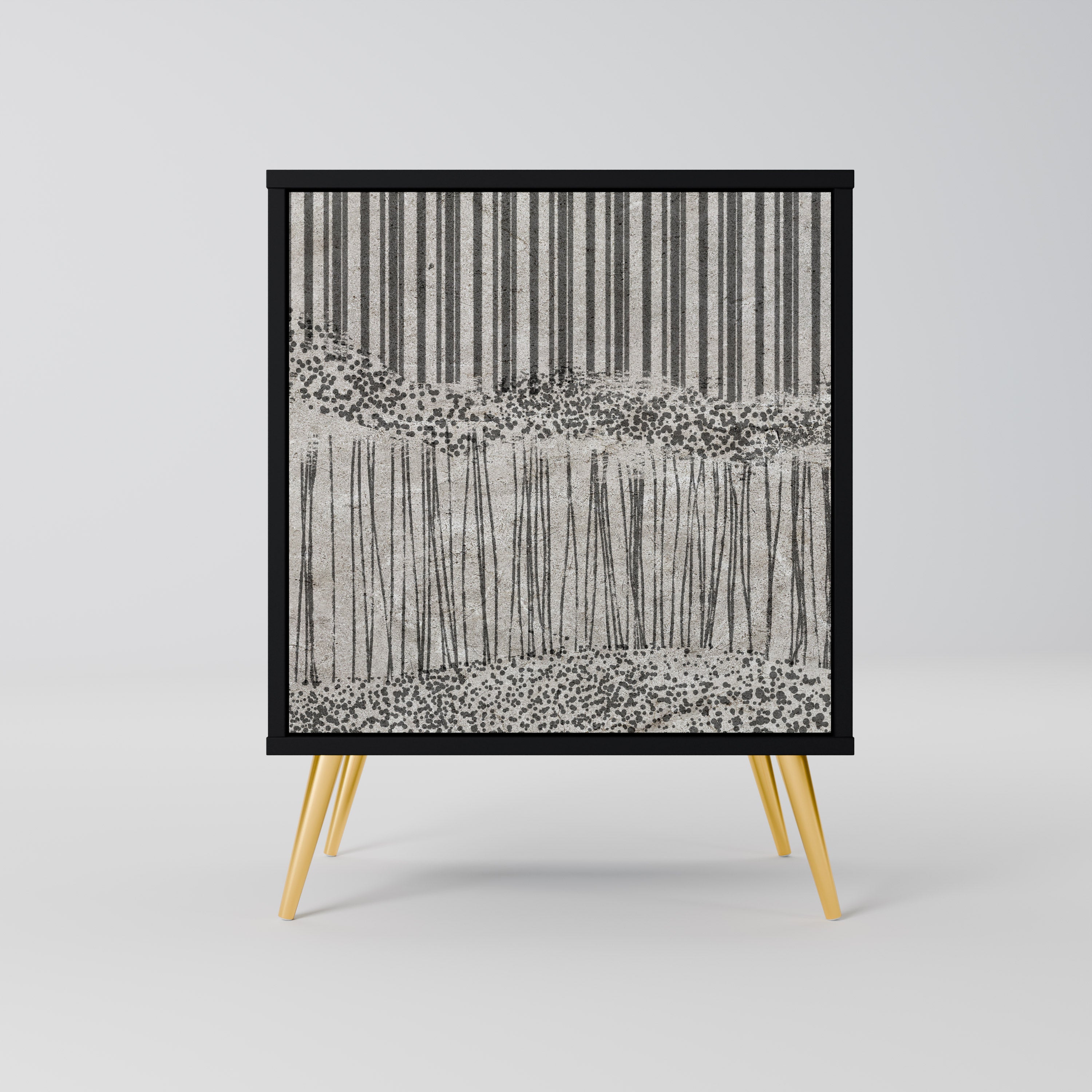 GRAIN LINES Komoda 1-drzwiowa korpus Czarny