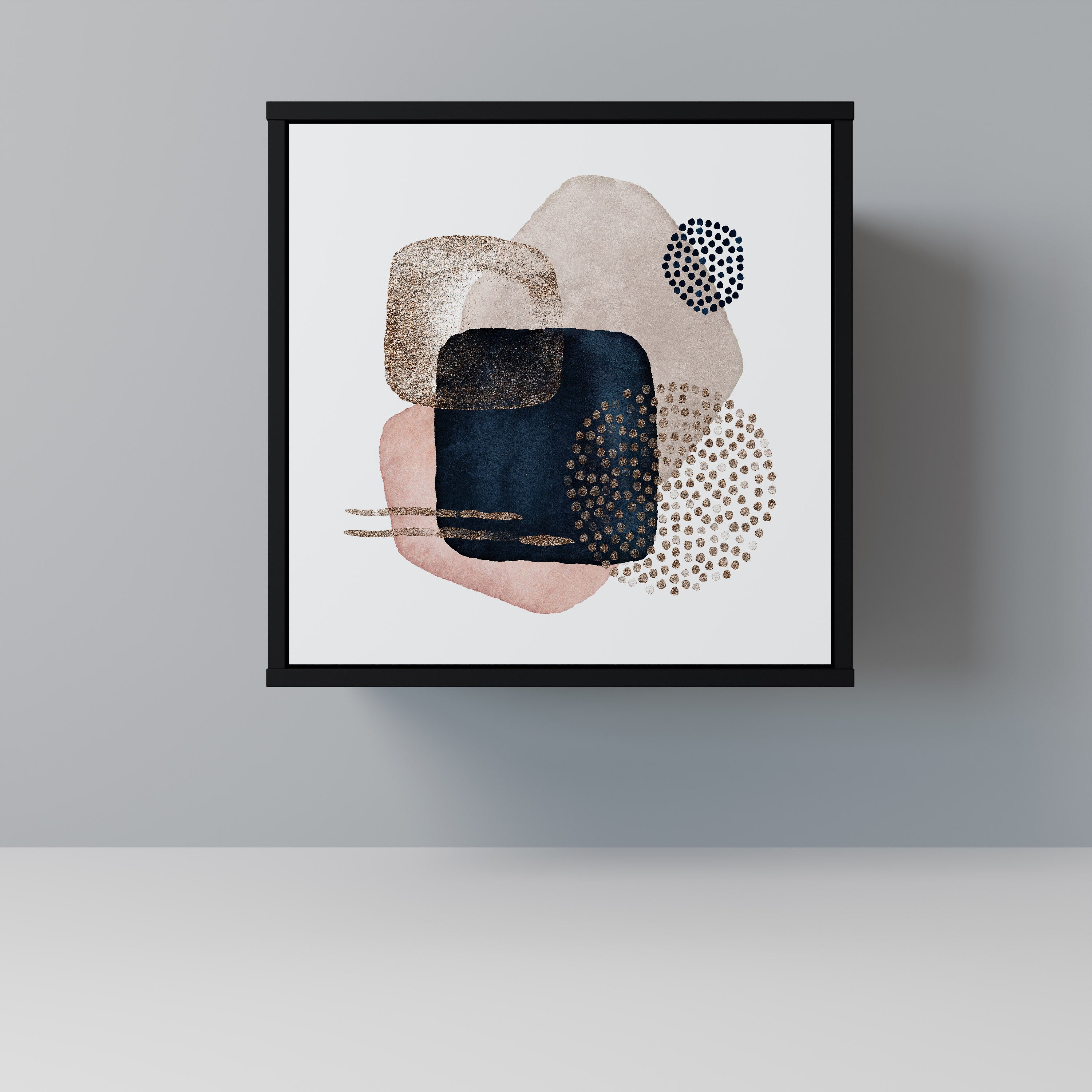 COLORFUL SHAPES Komoda 1-drzwiowa korpus Czarny