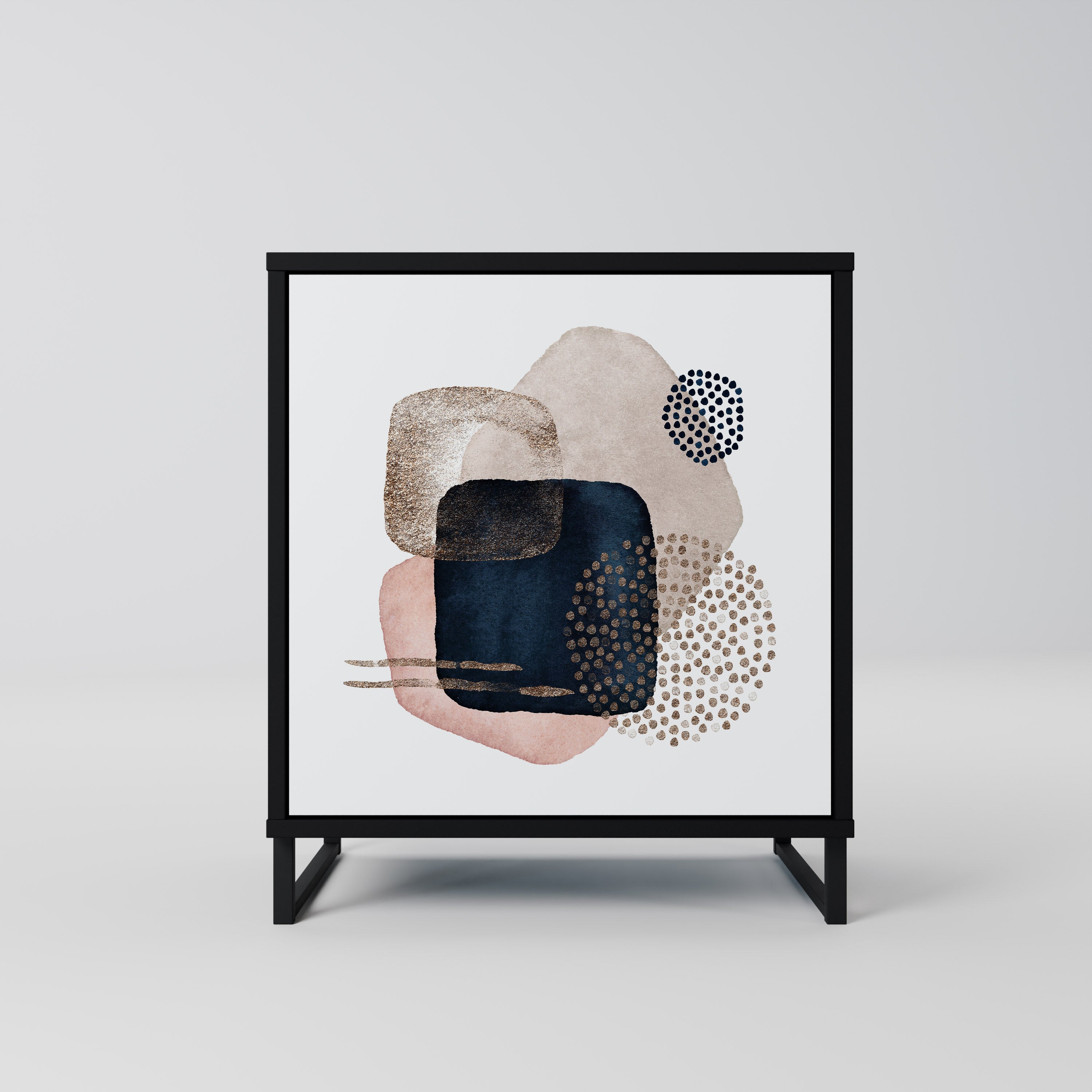 COLORFUL SHAPES Komoda 1-drzwiowa korpus Czarny