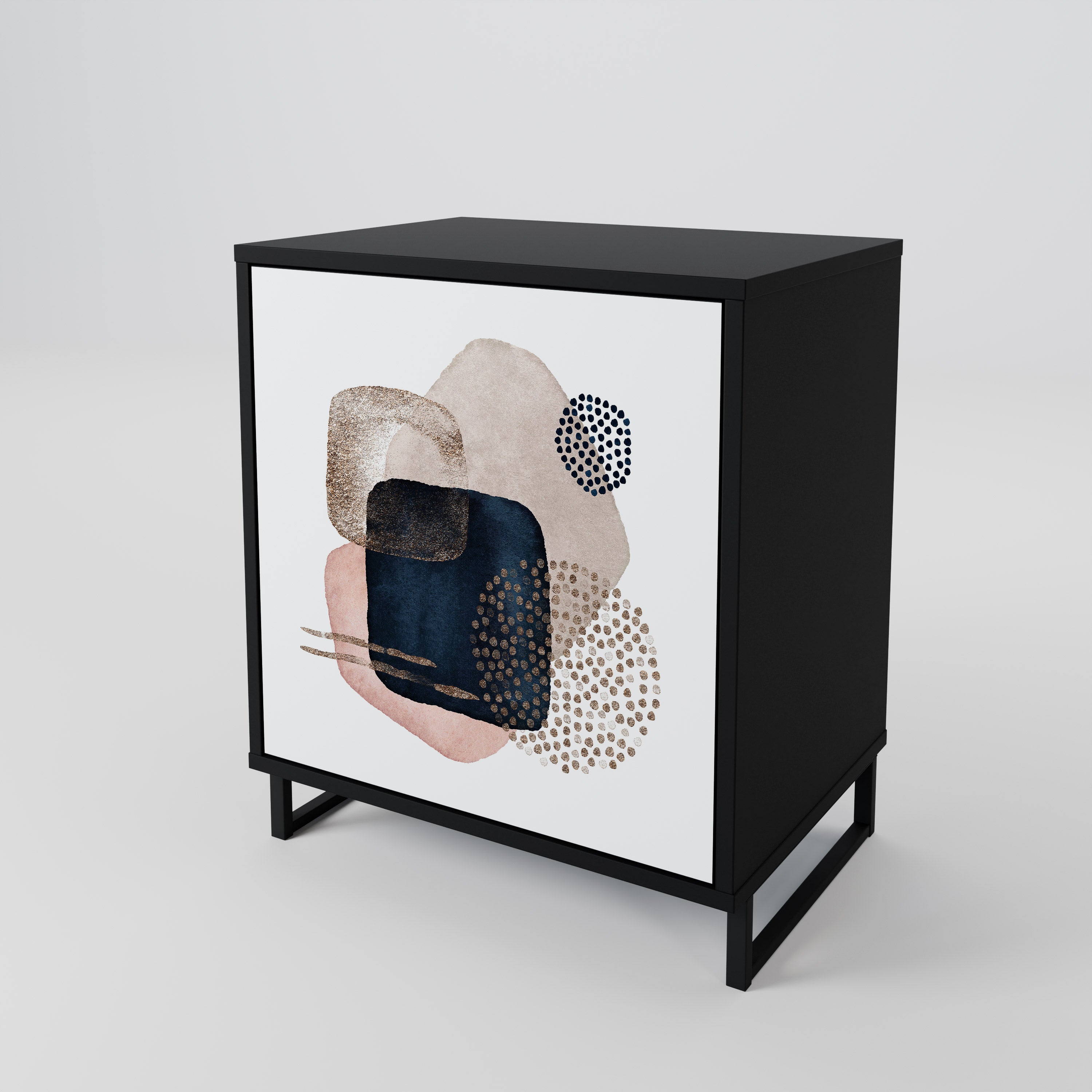COLORFUL SHAPES Komoda 1-drzwiowa korpus Czarny