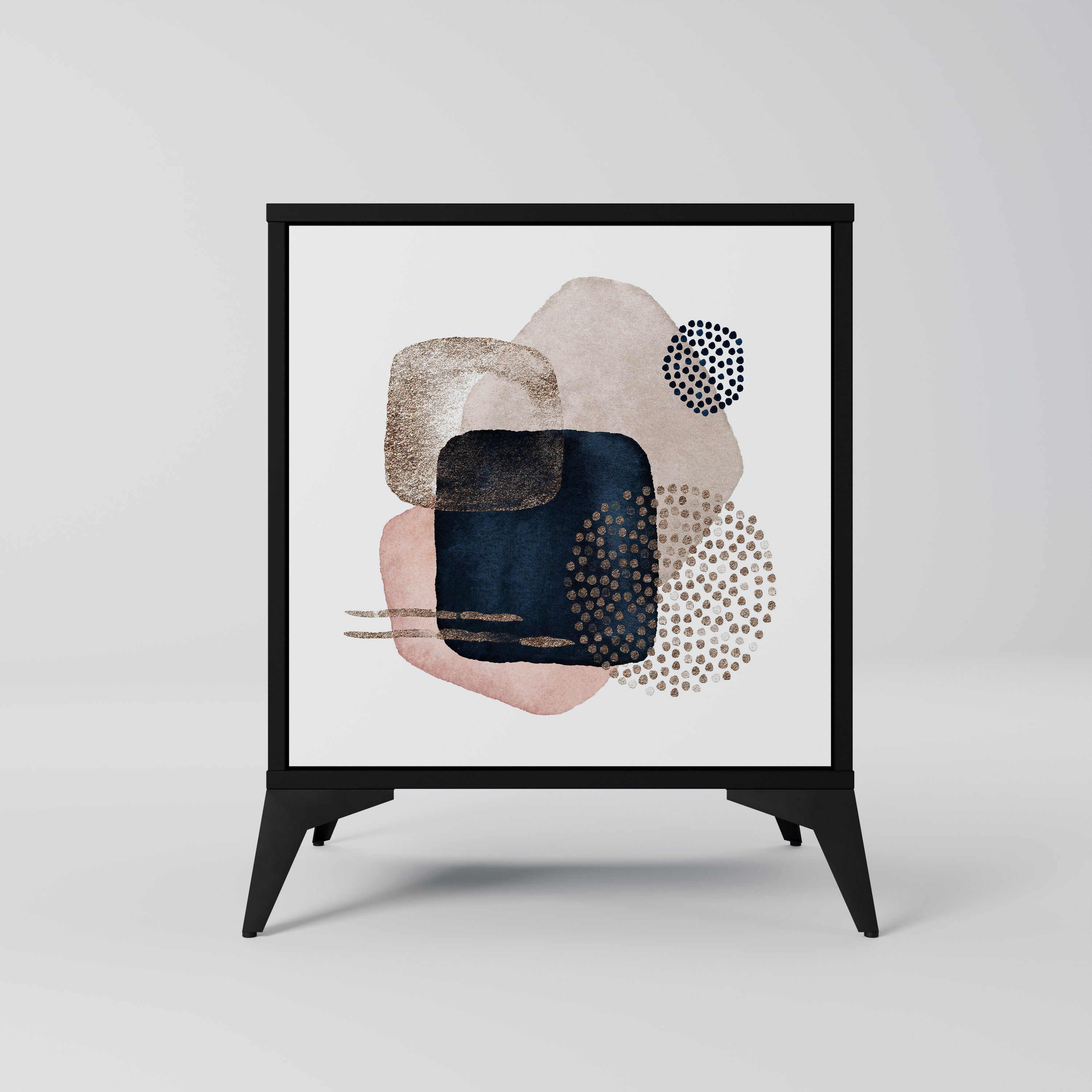 COLORFUL SHAPES Komoda 1-drzwiowa korpus Czarny