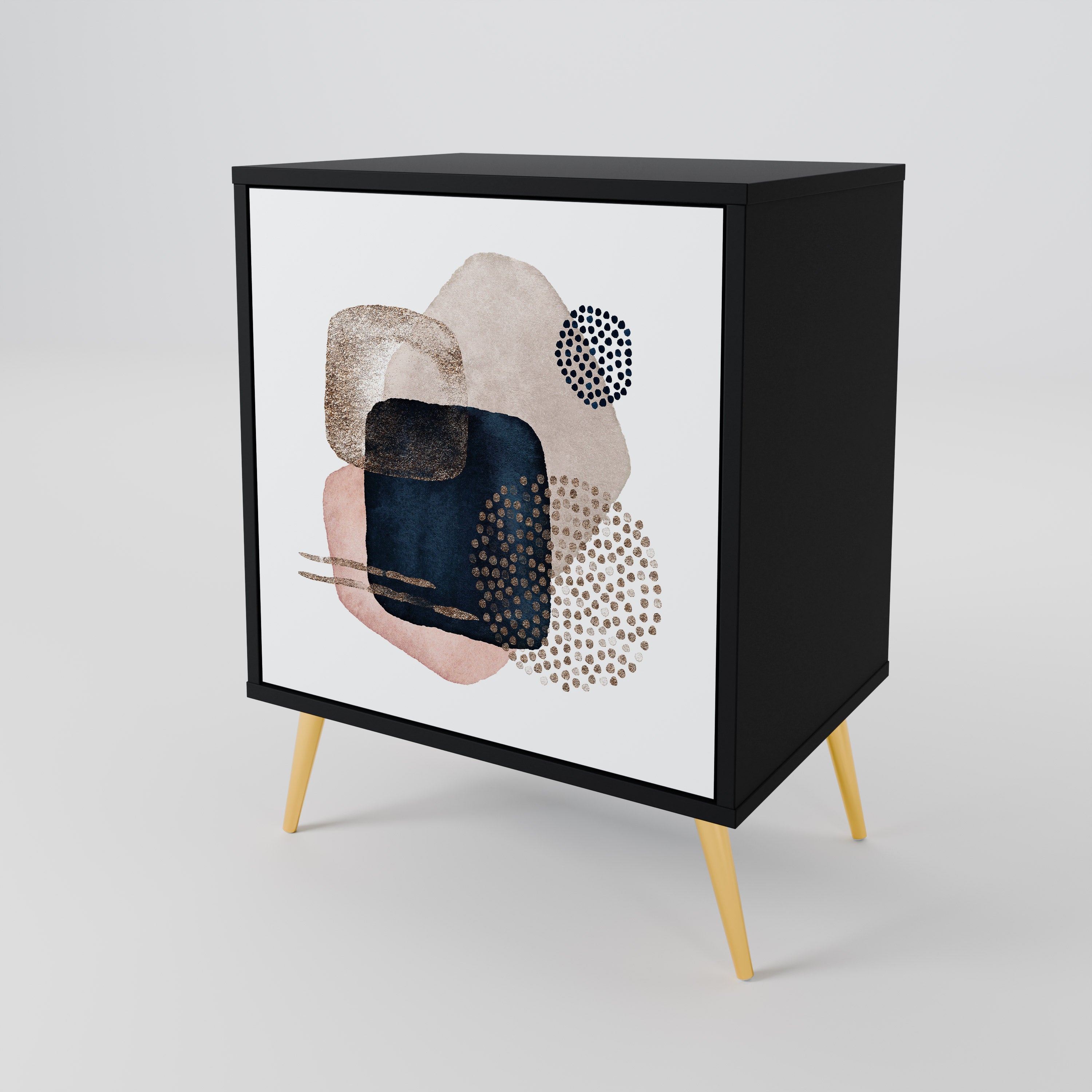 COLORFUL SHAPES Komoda 1-drzwiowa korpus Czarny