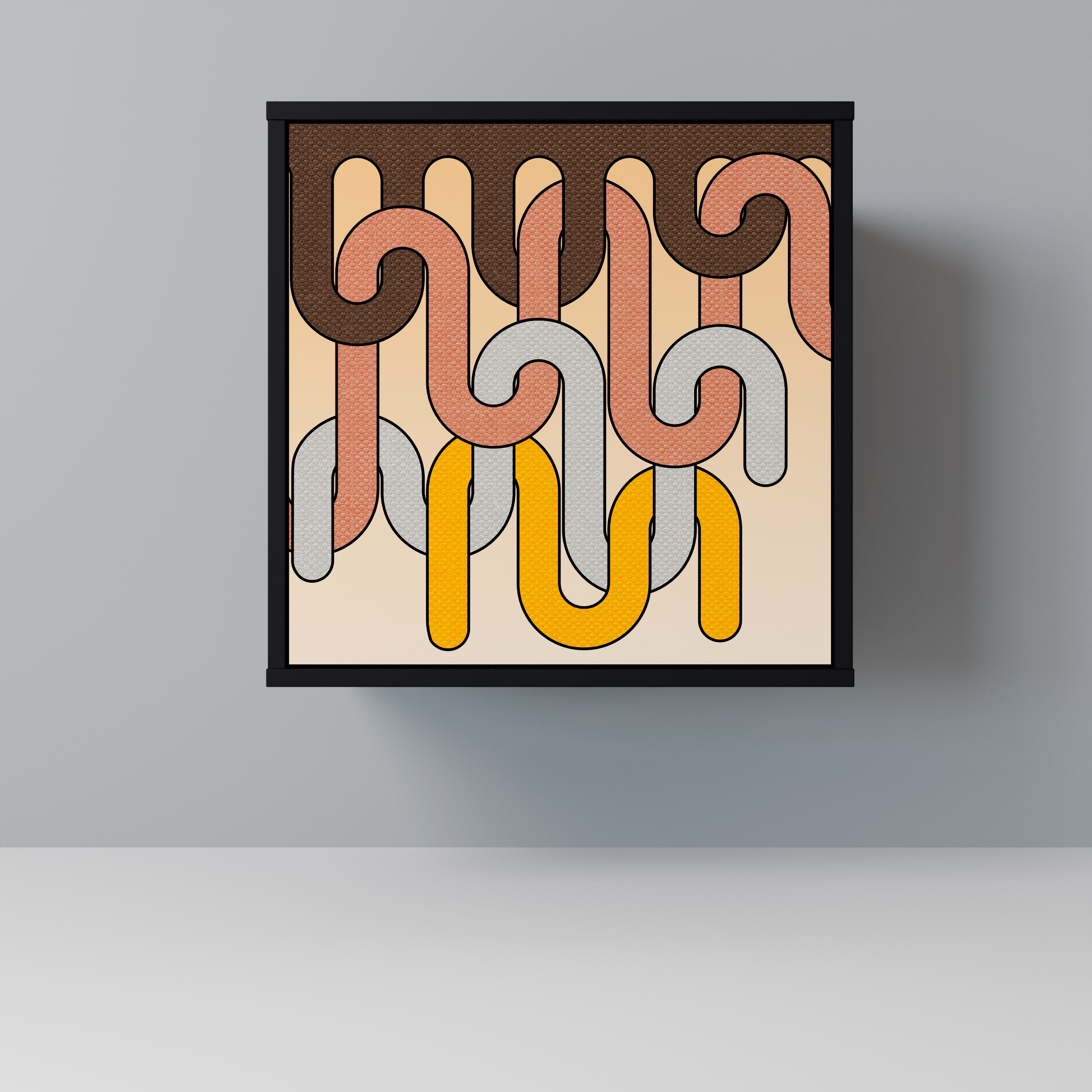 COLORFUL STRINGS Komoda 1-drzwiowa korpus Czarny