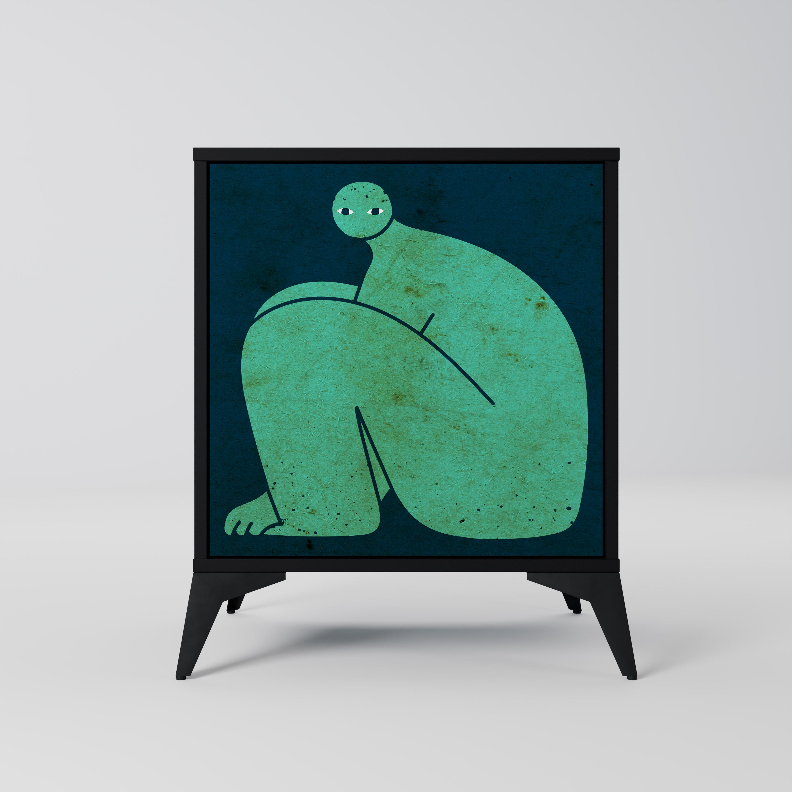 TOGETHER BUT SEPARATELY Komoda 1-drzwiowa korpus Czarny