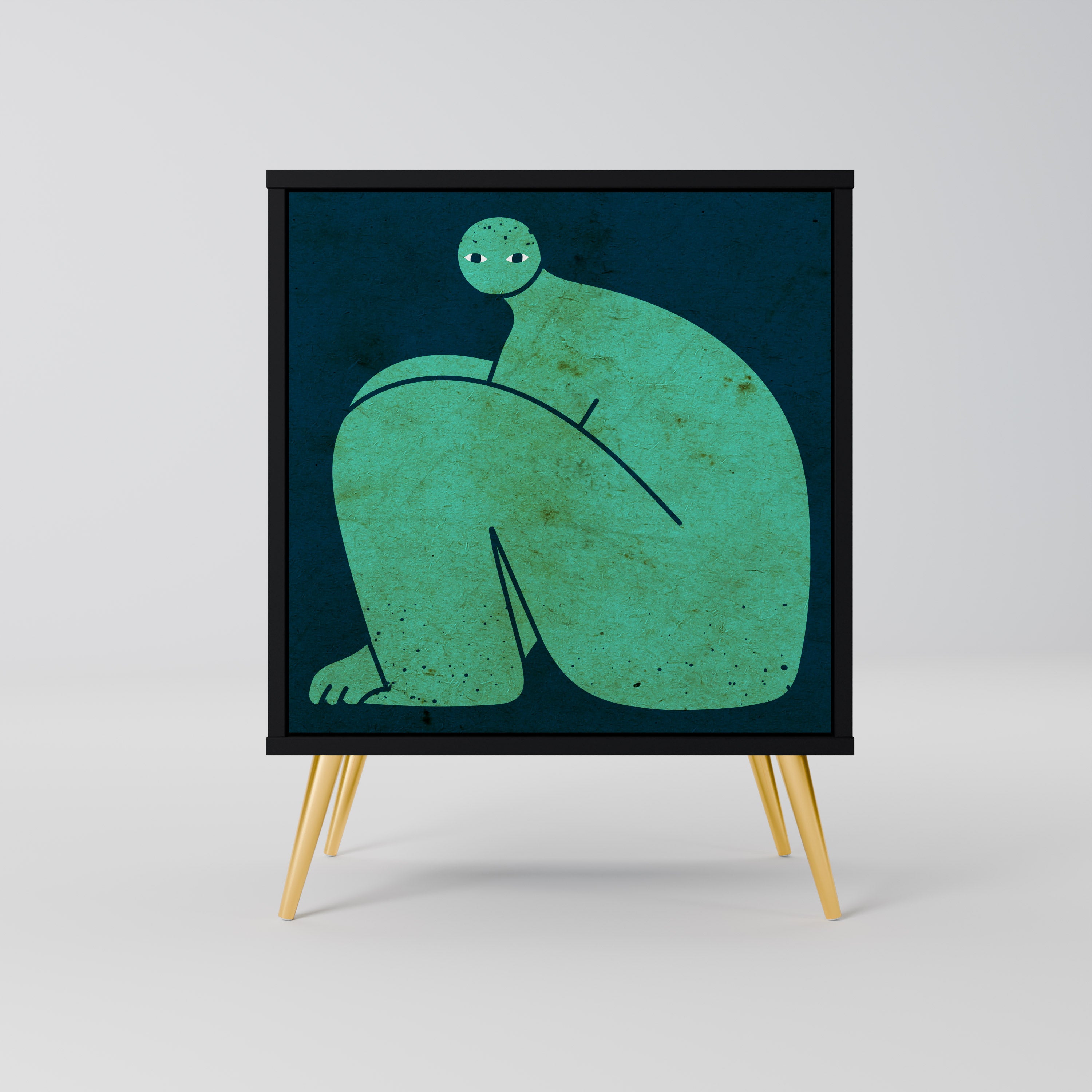 TOGETHER BUT SEPARATELY Komoda 1-drzwiowa korpus Czarny