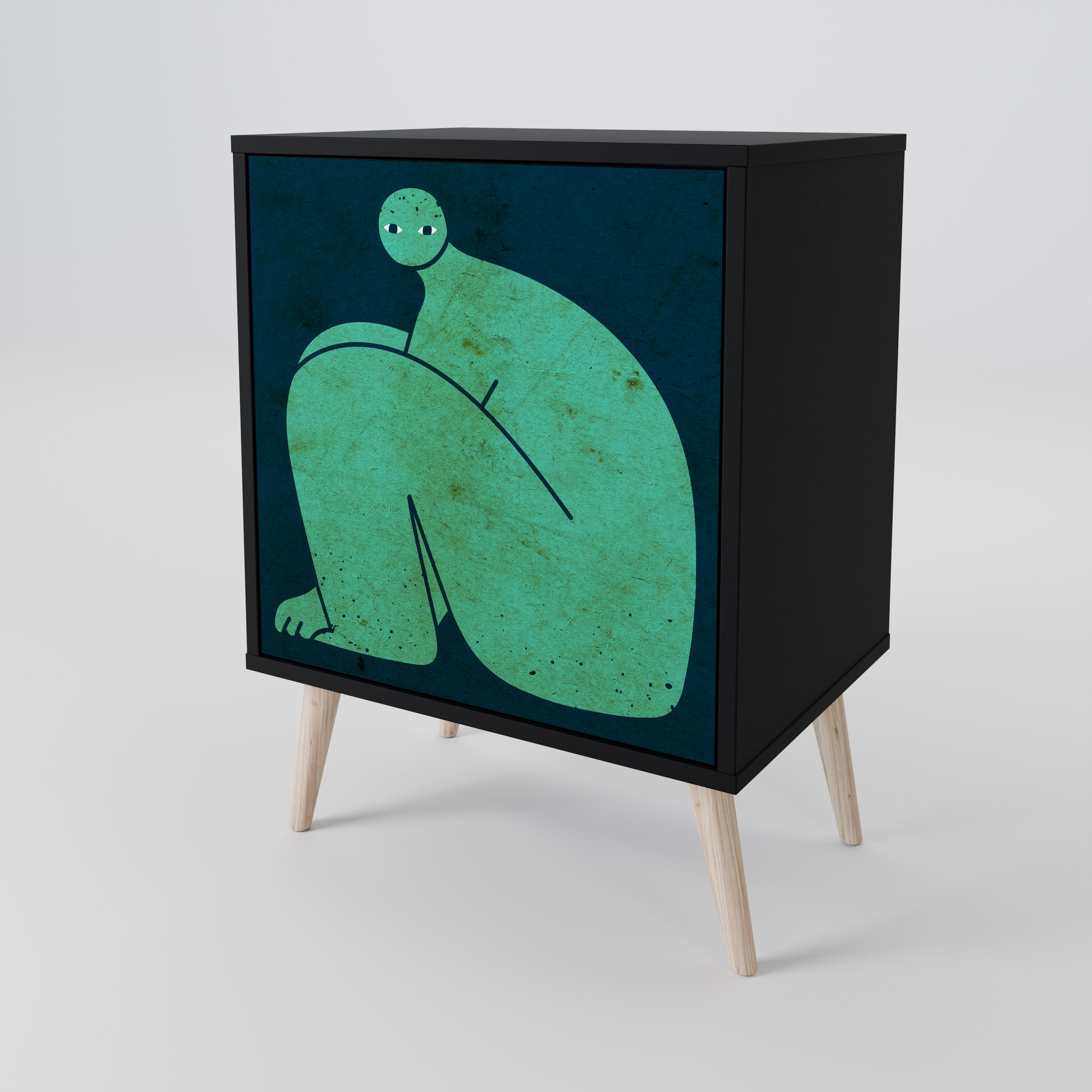 TOGETHER BUT SEPARATELY Komoda 1-drzwiowa korpus Czarny